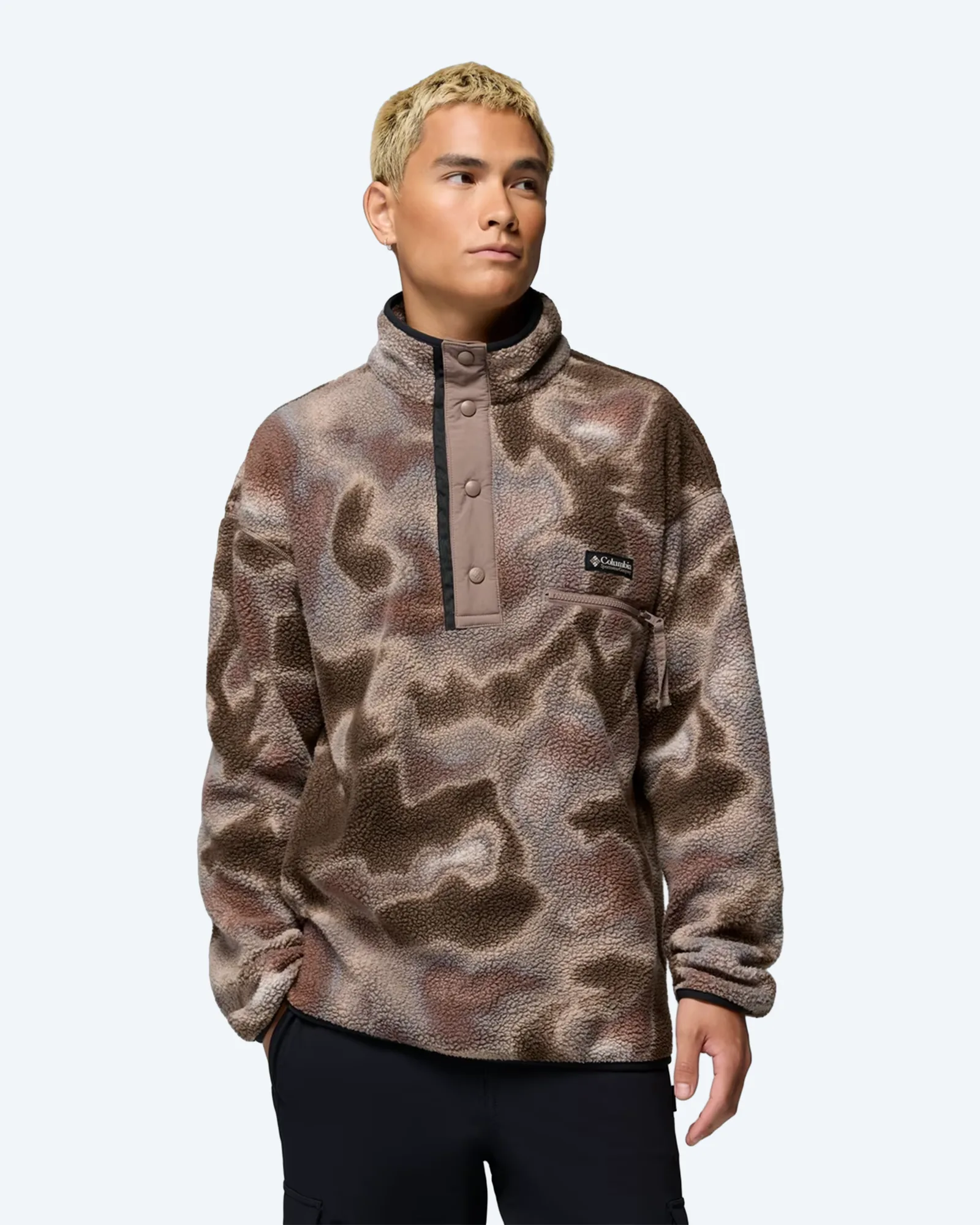 Helvetia™ II Printed Half Snap Fleece Iron Dyeflow