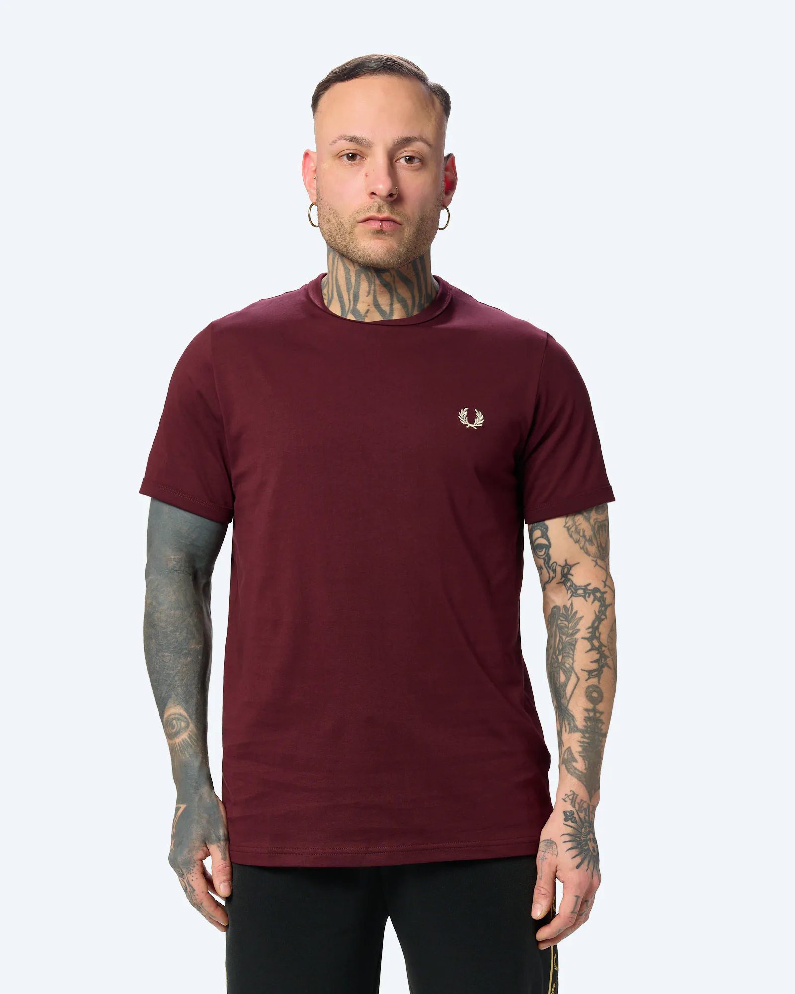 Fred Perry Ringer T-Shirt Oxblood