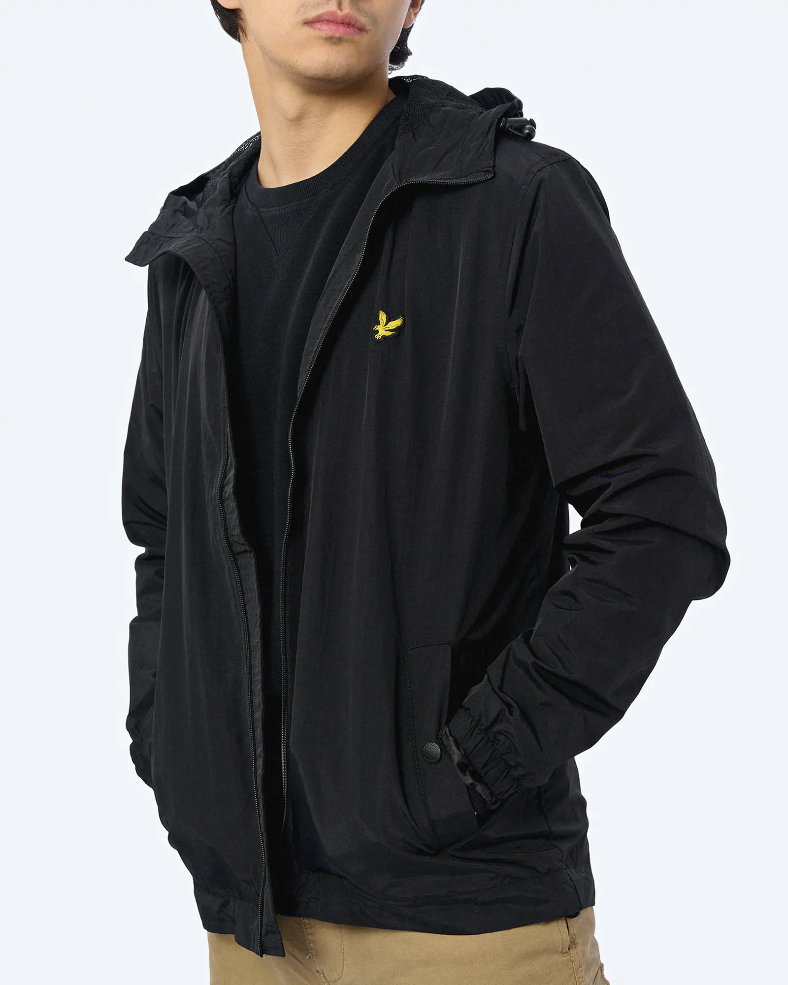 Lyle & Scott Zip Through Hooded Jacket Jet Black Lyle & Scott Zip Through Hooded Jacket Jet Black