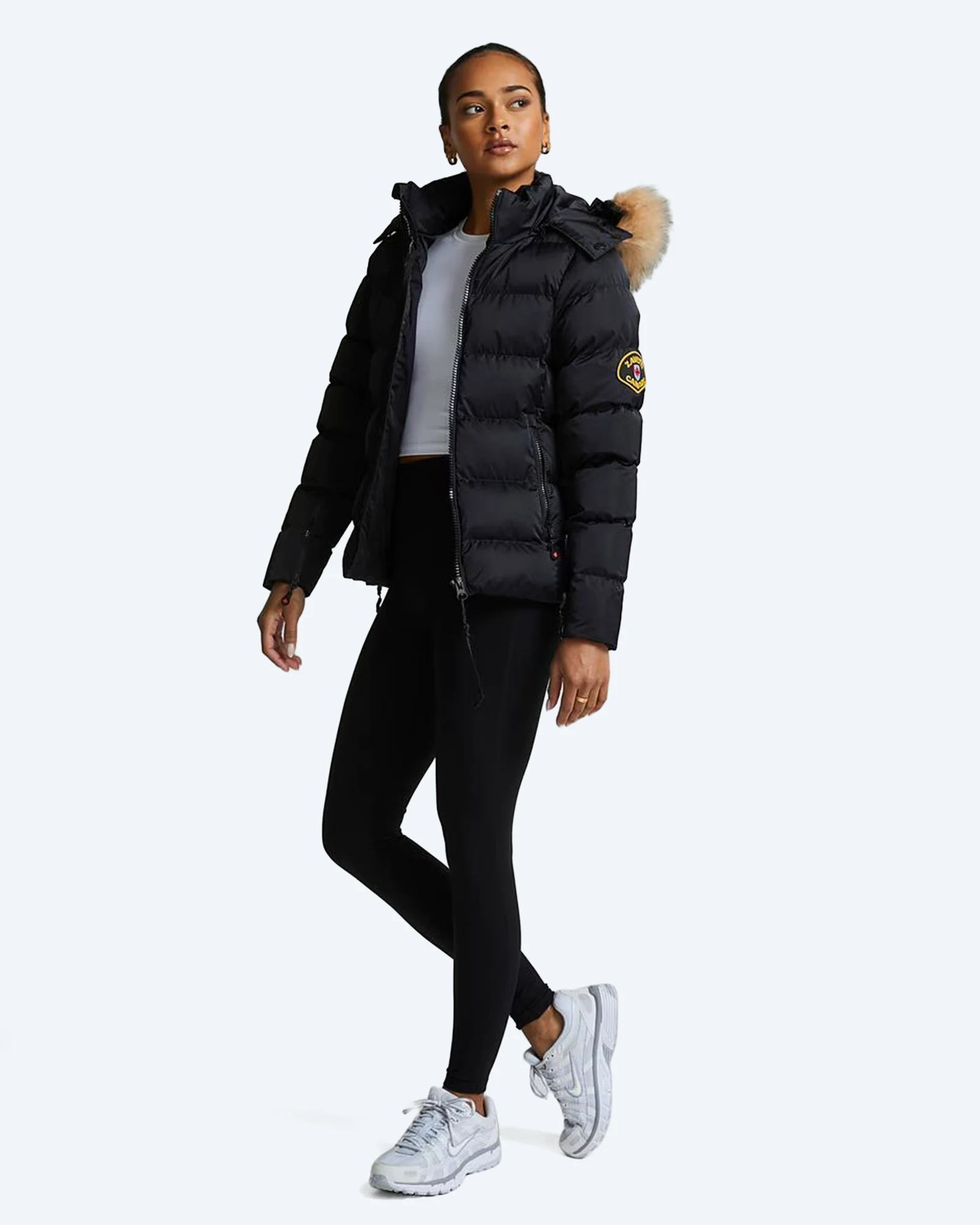 Zavetti Canada Virna Slimline Puffer Jacket Black