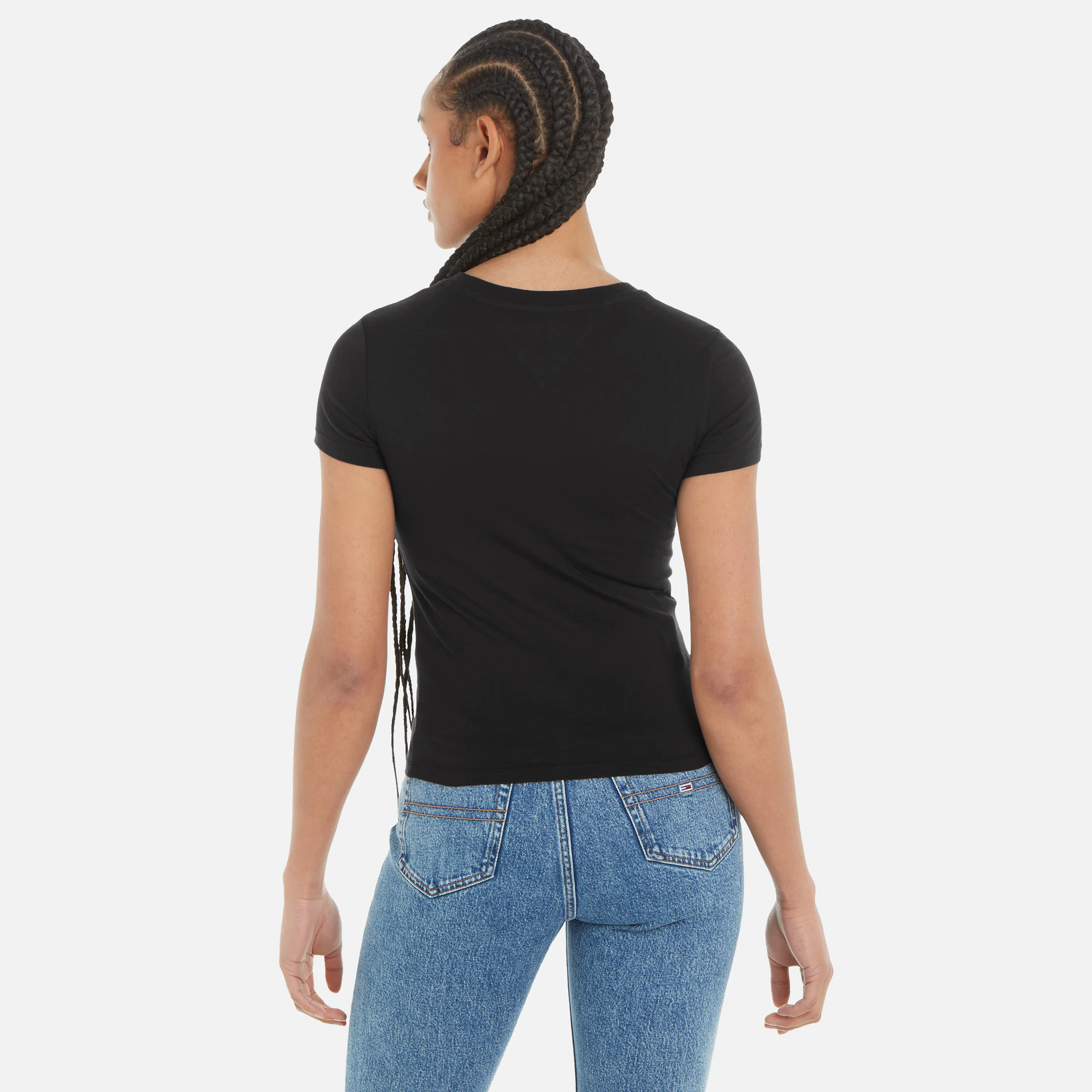 Tommy Jeans Slim Linear T-Shirt Black