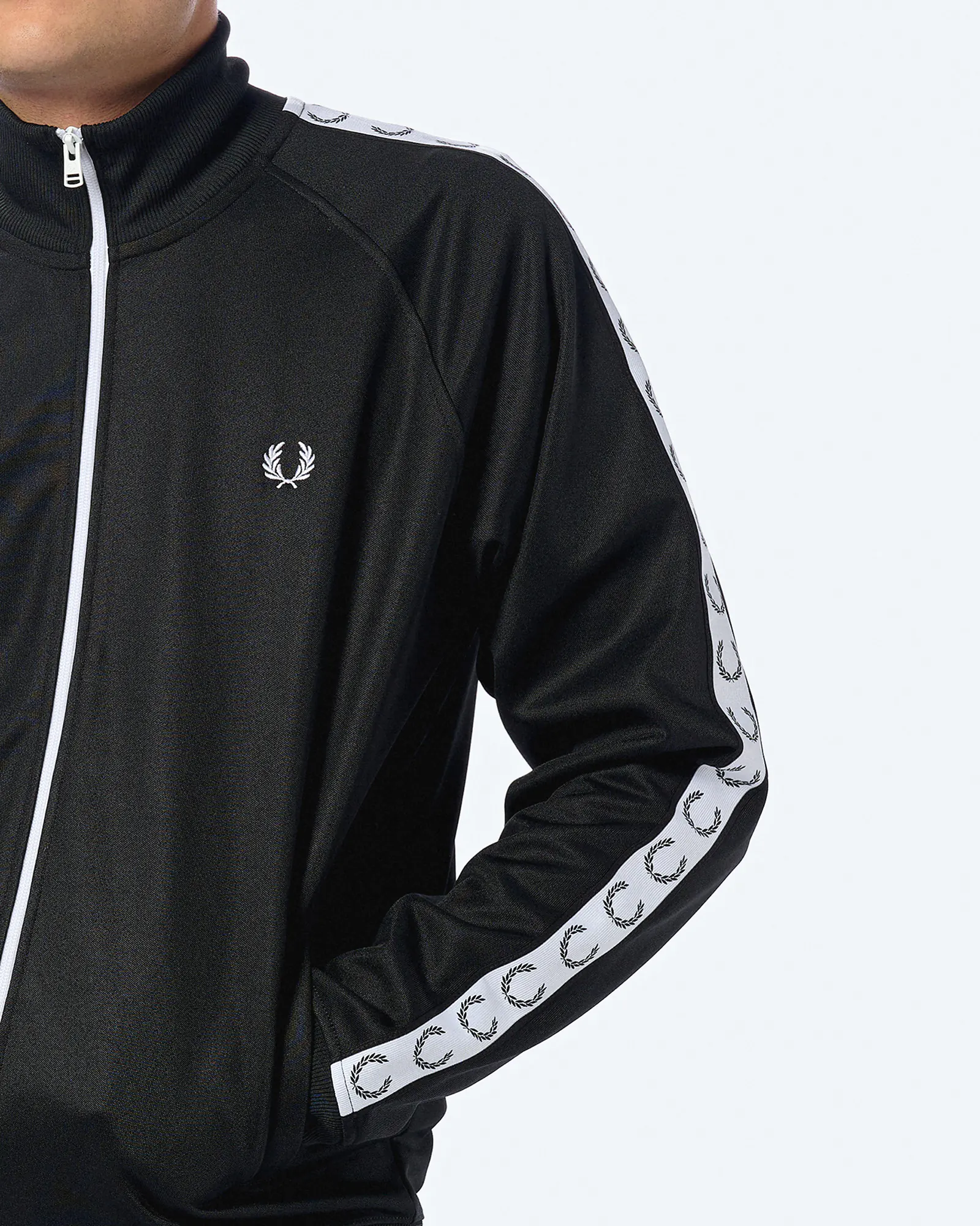 Fred Perry Taped Track Jacket Black