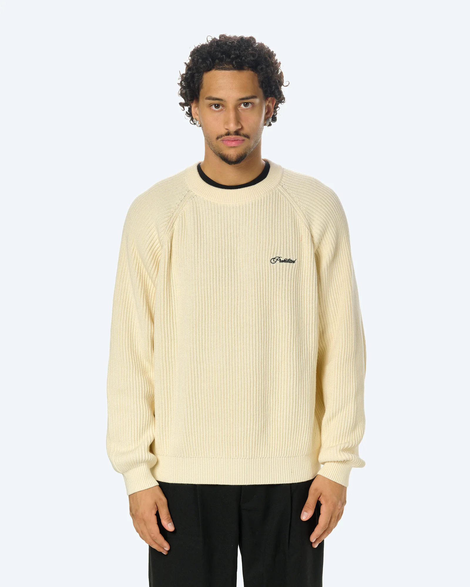 Campus Knit Sweater Cream