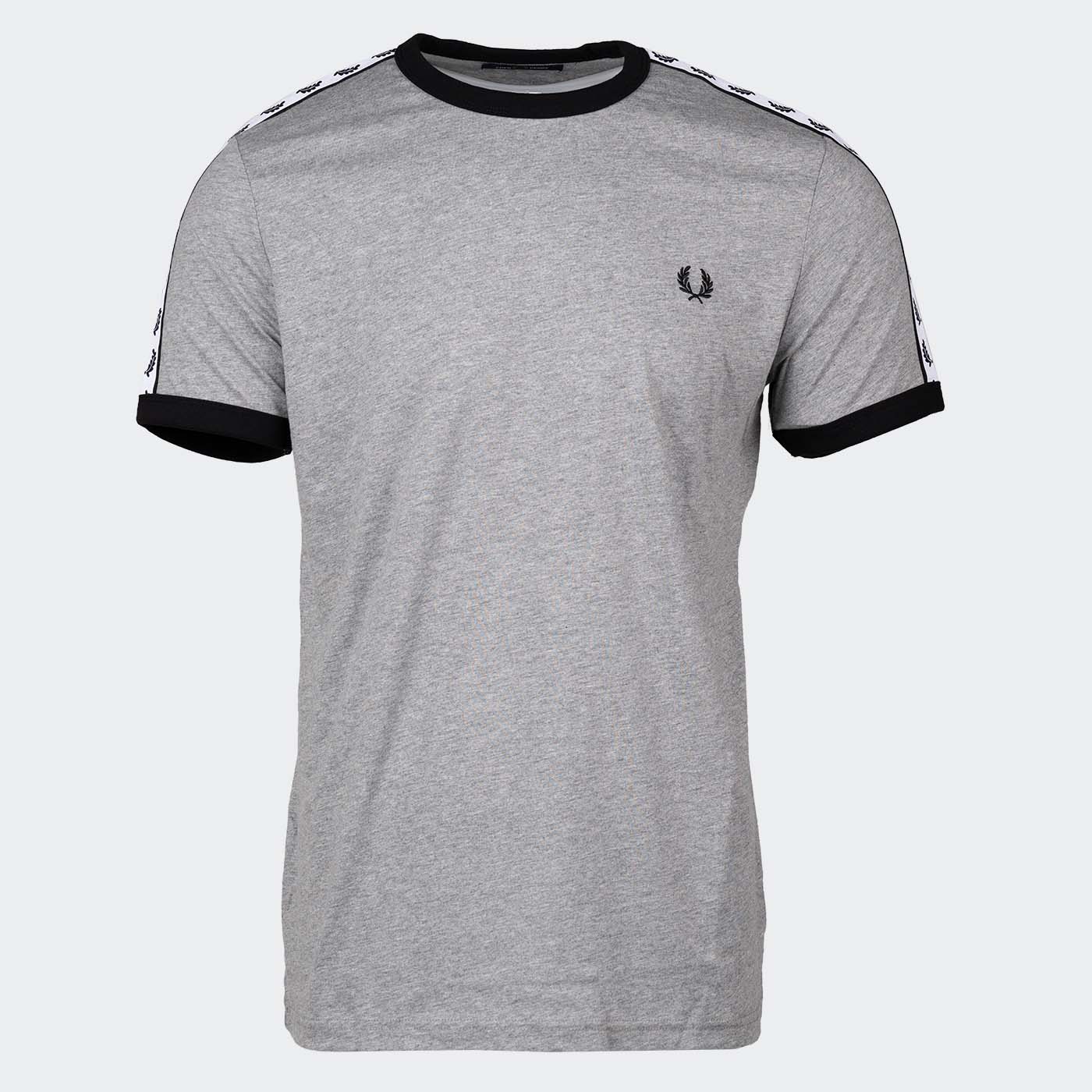 Fred Perry Taped Ringer T-Shirt Steel Marl