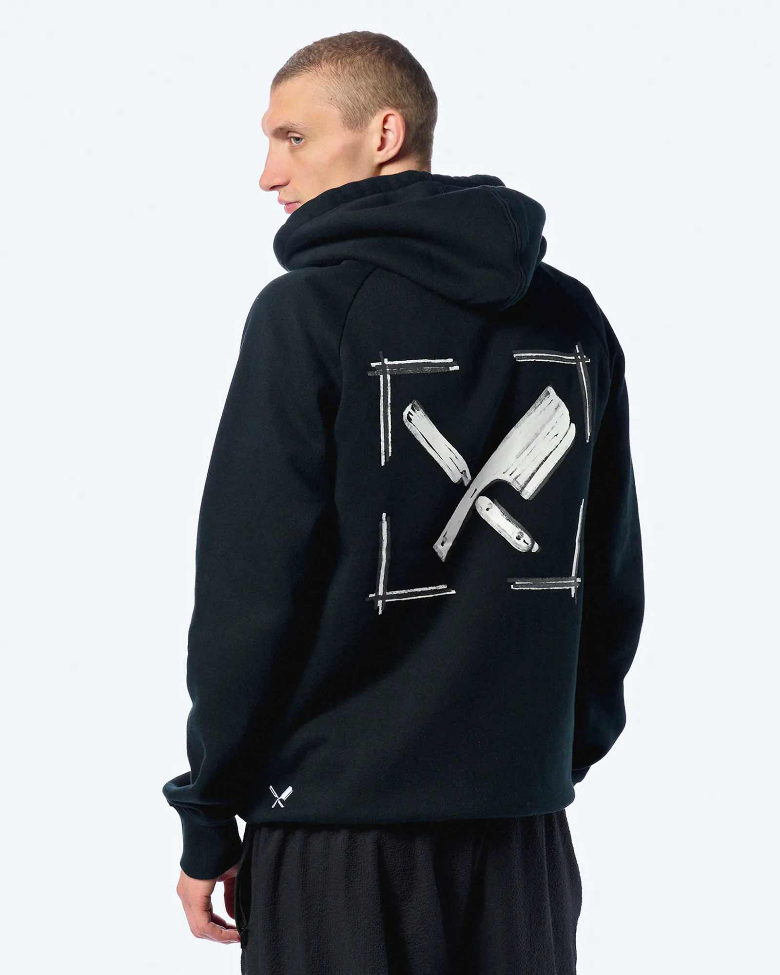 Distorted People Chalk Raglan Hoodie Black Distorted People Chalk Raglan Hoodie Black