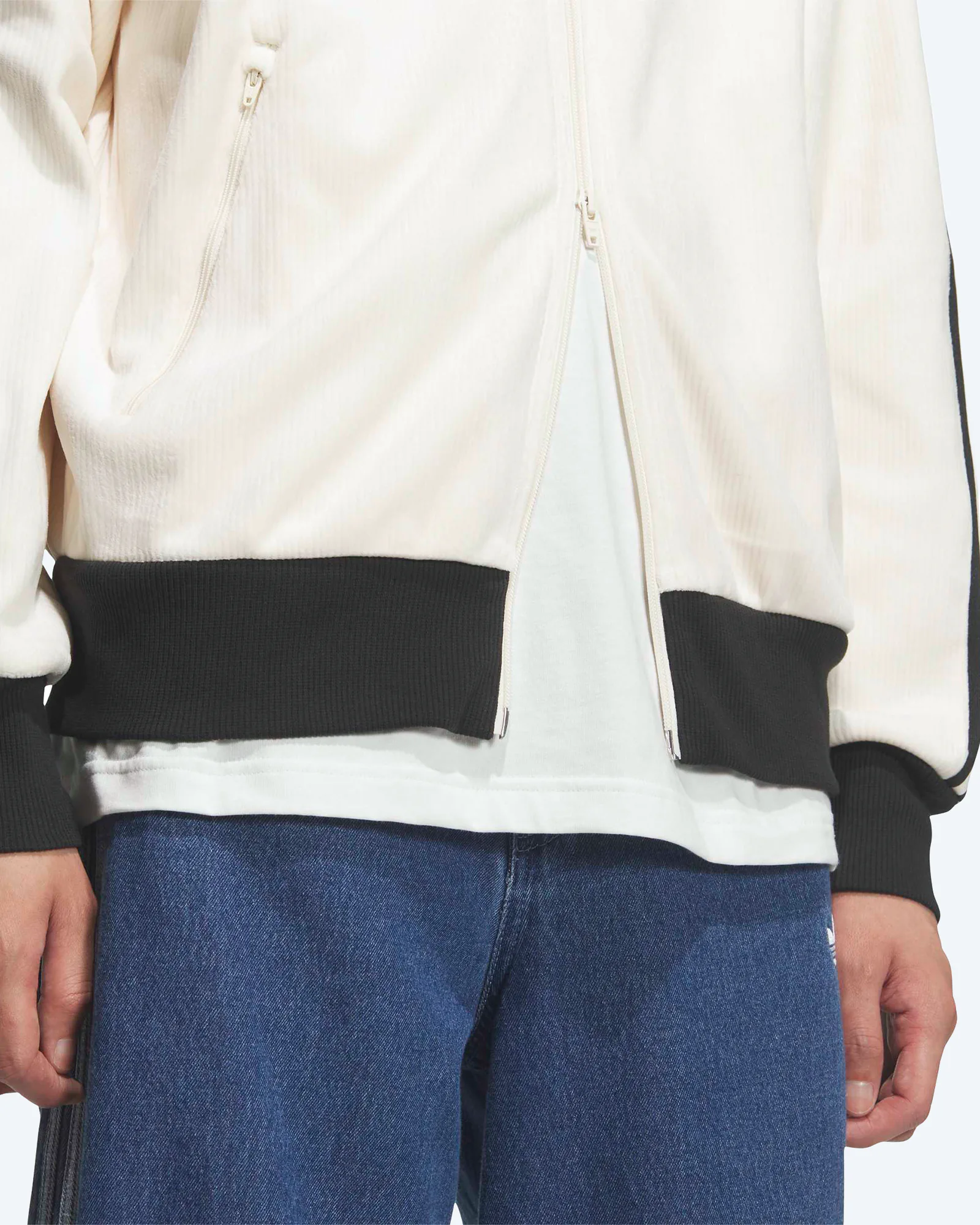 Velour Classic Cord Tracktop Wonder White