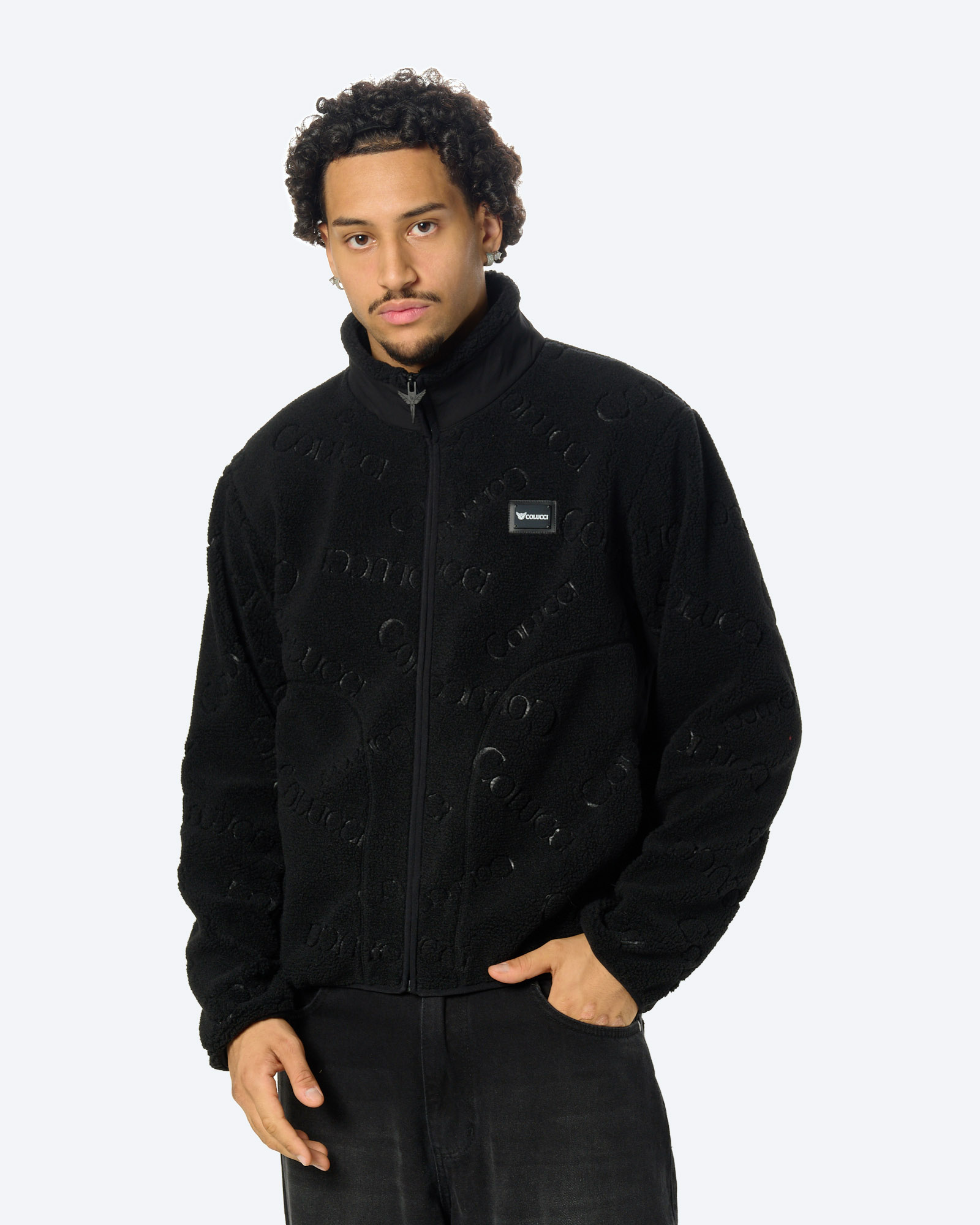 Logo Teddy Jacket Black