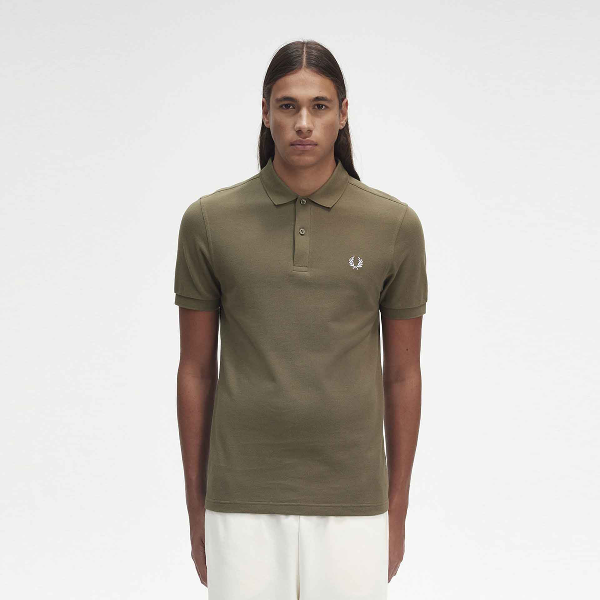 Fred Perry Plain Polo Shirt Uniform Green