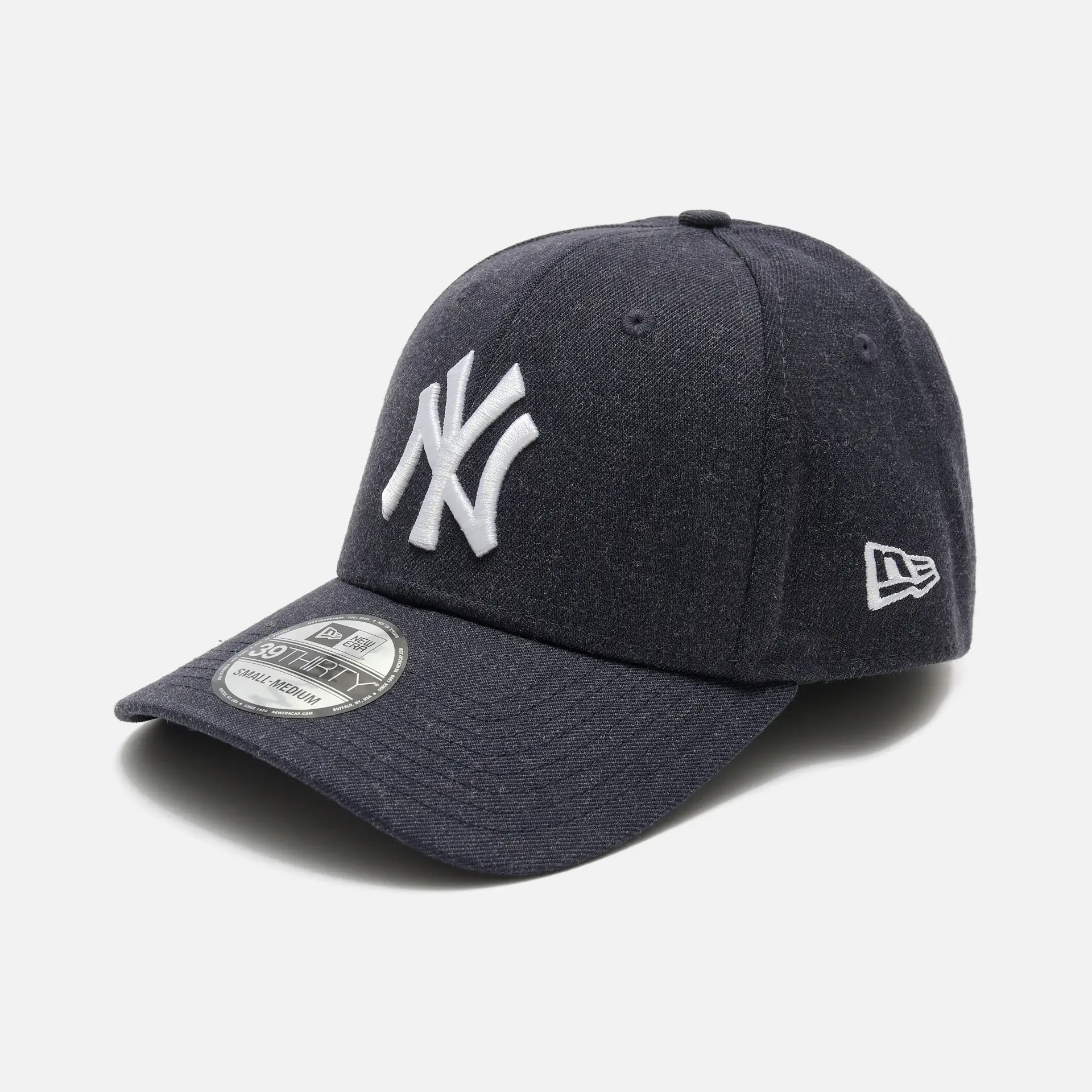 New Era MLB NY Yankees Heather Wool 39Thirty Stretch Fit Cap Navy