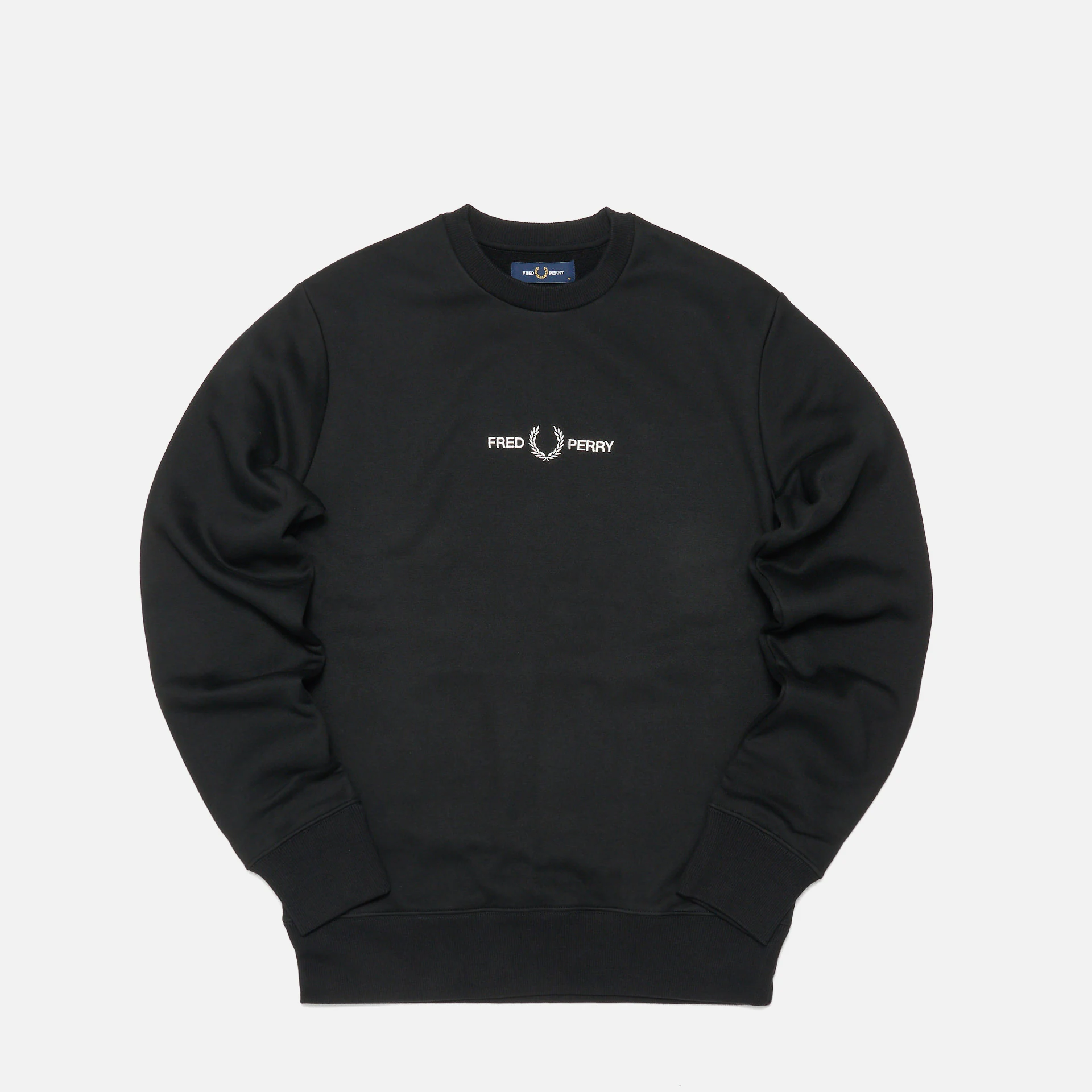 Fred Perry Embroidered Sweatshirt Black