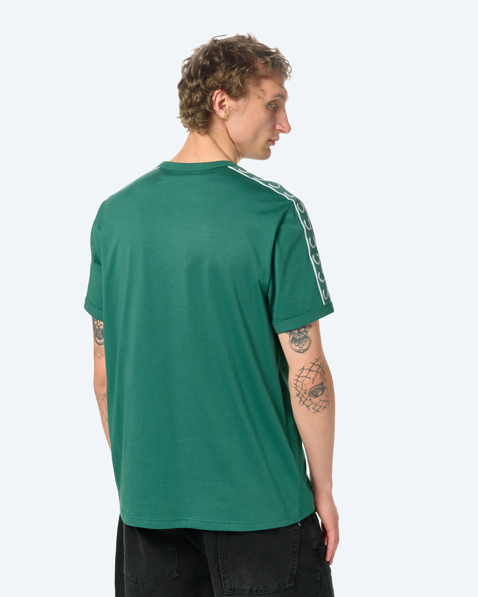 Fred Perry Contrast Tape Ringer T-Shirt Sport Green