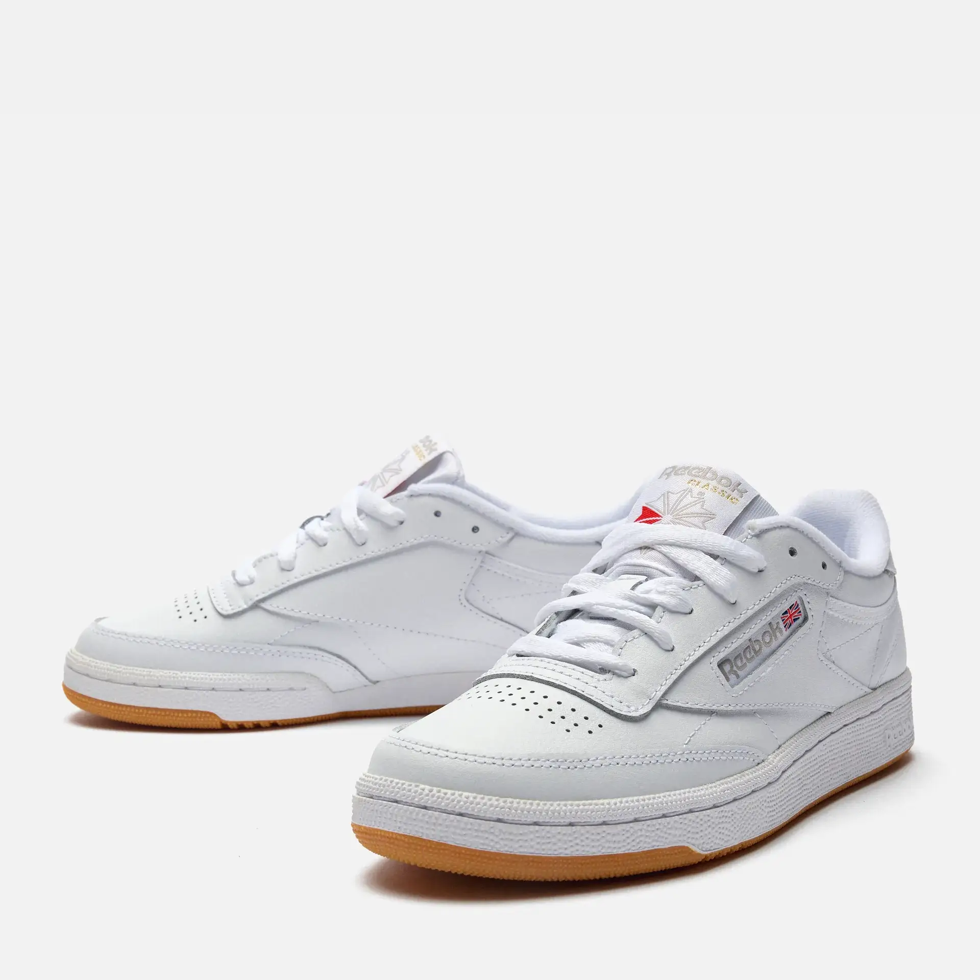 White and grey reebok hotsell