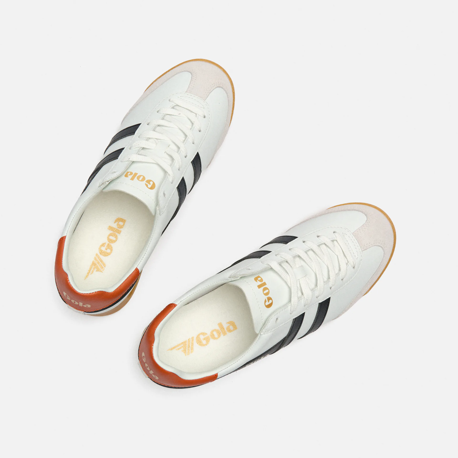 Gola Torpedo Leather Sneaker White/Black/Moody Orange