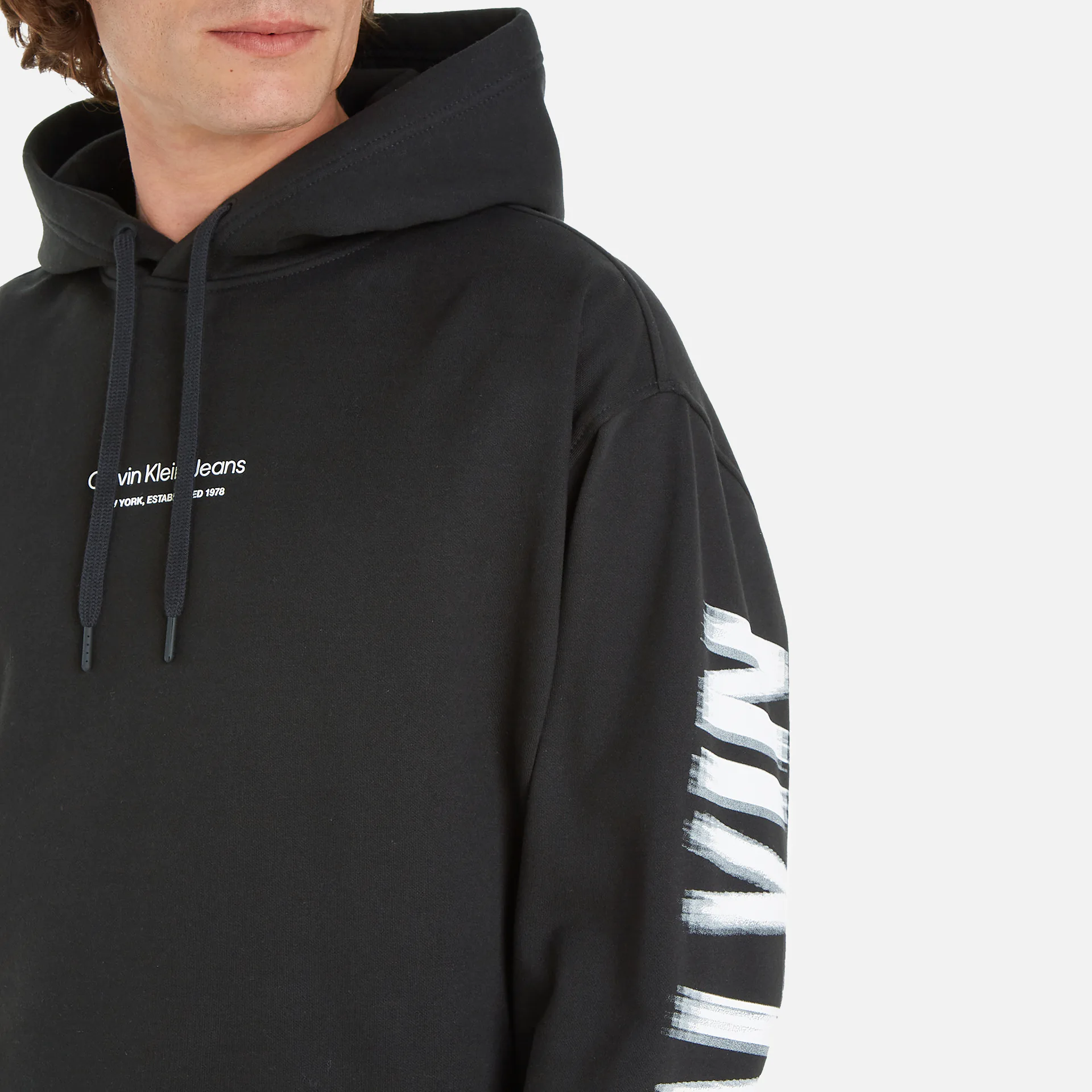 Calvin Klein Jeans Illusion Logo Hoodie CK Black