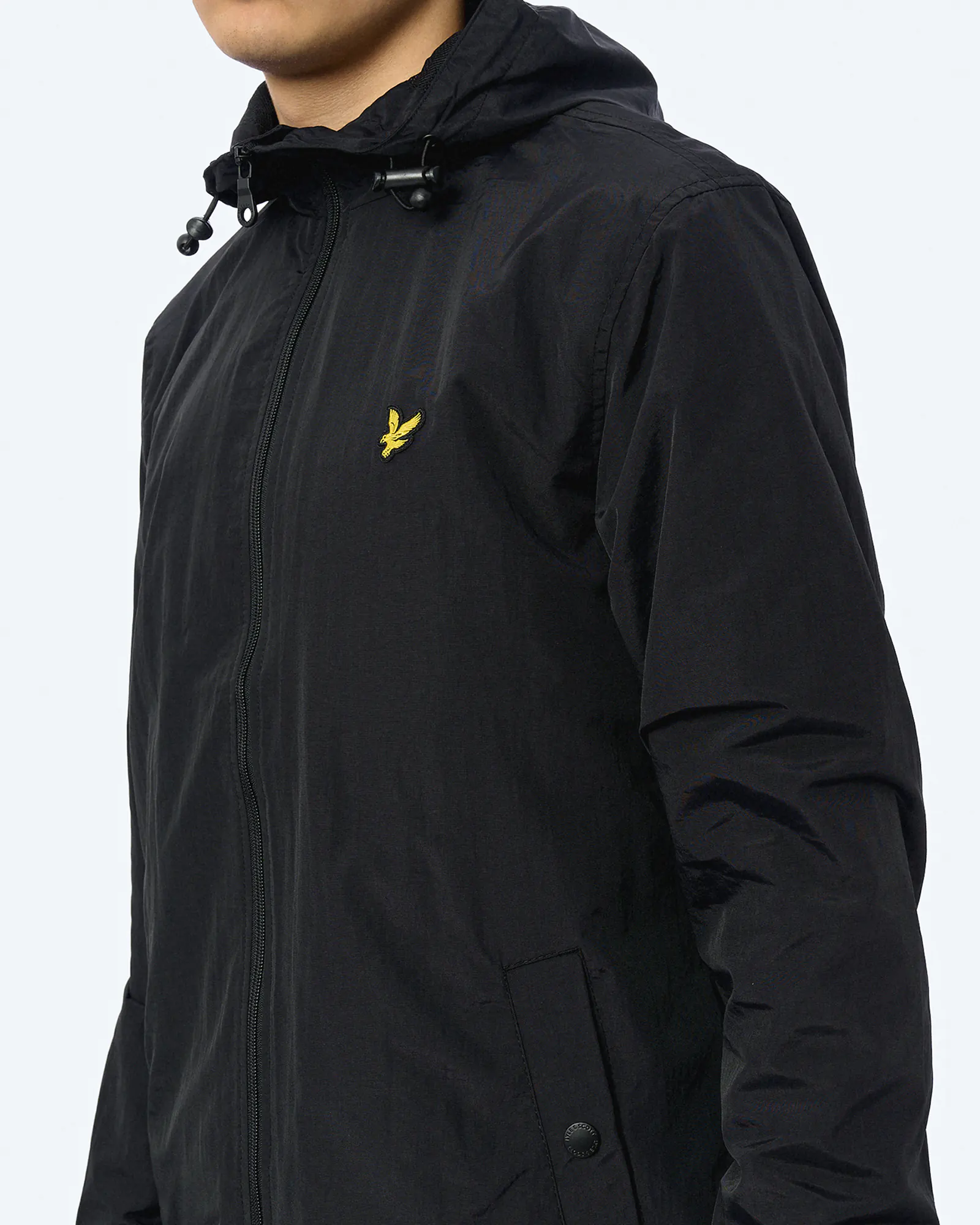 Lyle & Scott Zip Through Hooded Jacket Jet Black Lyle & Scott Zip Through Hooded Jacket Jet Black