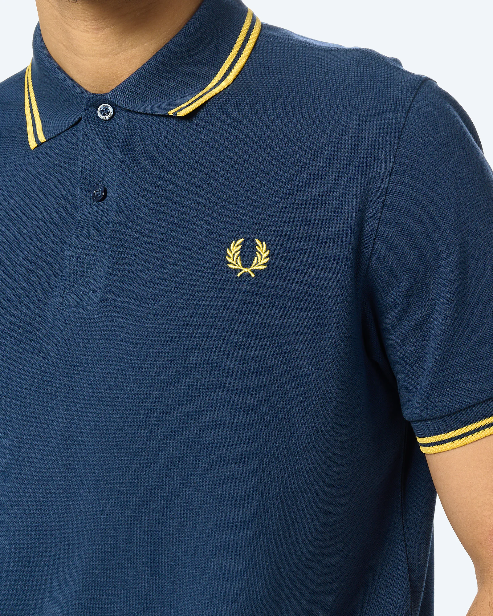 Fred Perry Twin Tipped Polo Shirt Tennisblue/Lemonbarley