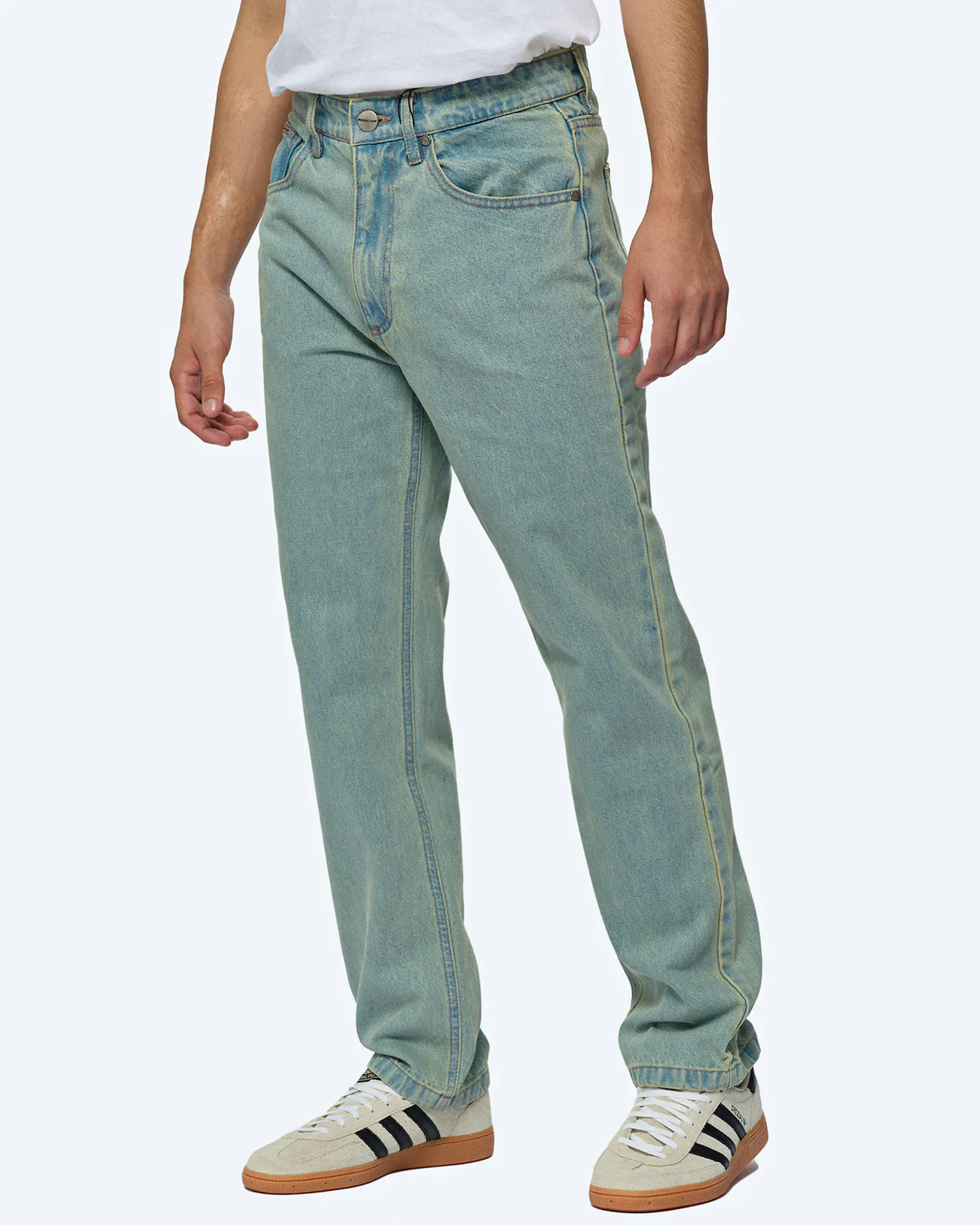 PEGADOR Baltra Baggy Jeans Sand Washed Blue PEGADOR Baltra Baggy Jeans Sand Washed Blue