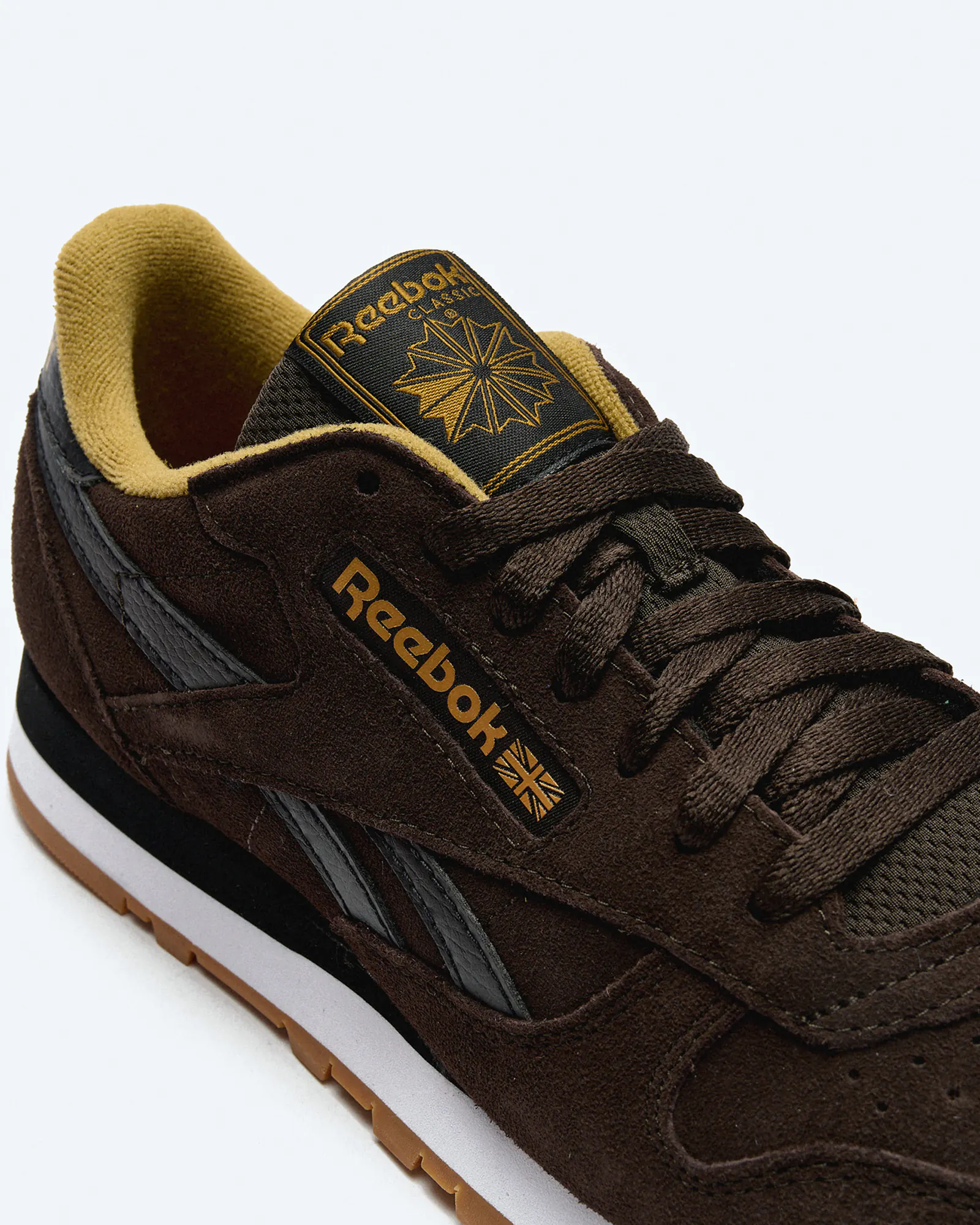 Reebok Classic Leather Sneaker Dark Matter Black Khaki Brown