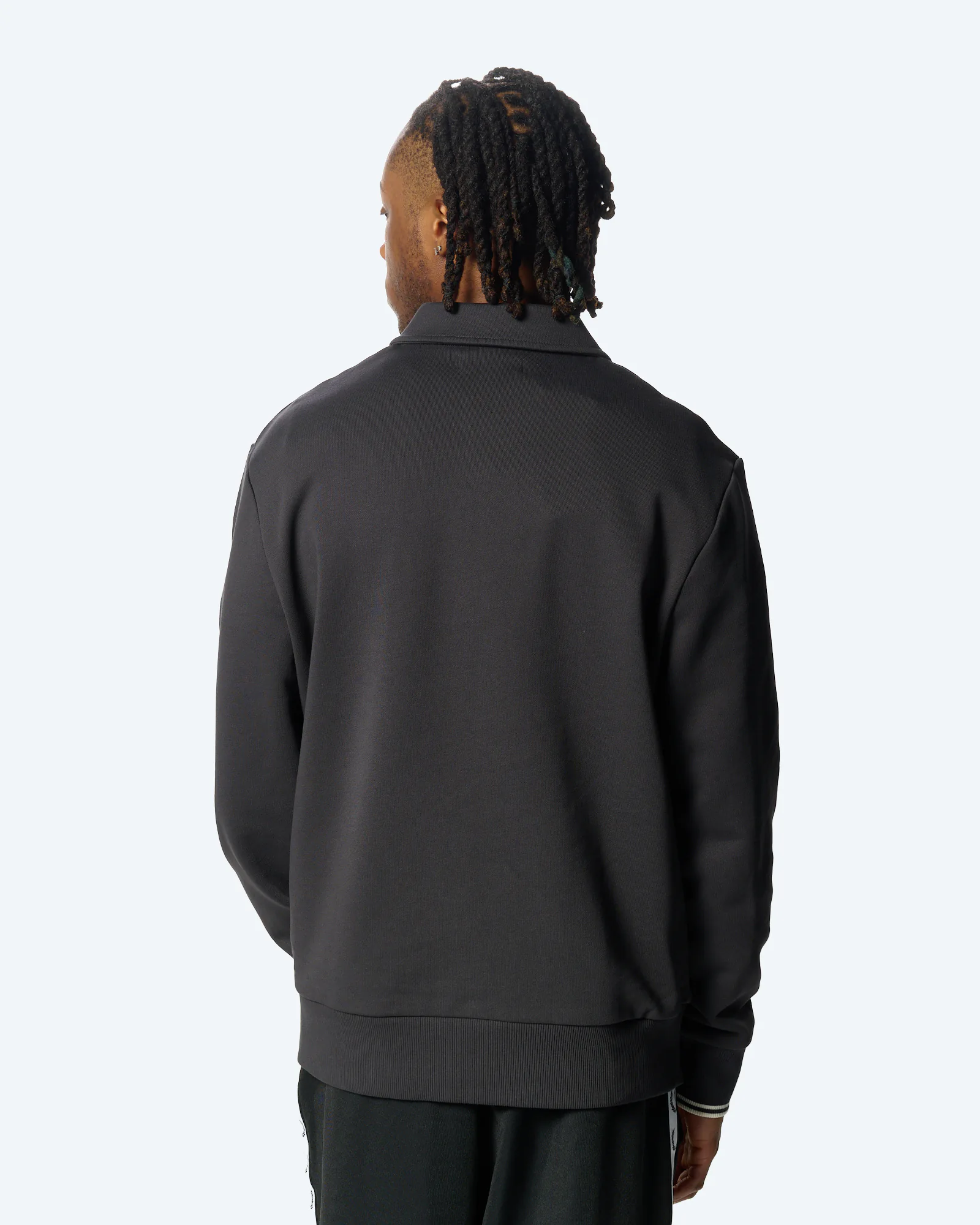 Fred Perry Half Zip Collared Sweatshirt Anchor Grey