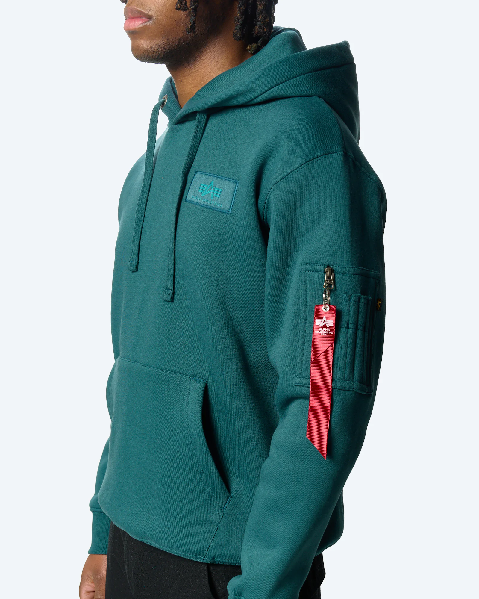 Alpha Industries Back Print Hoodie Deep Petrol