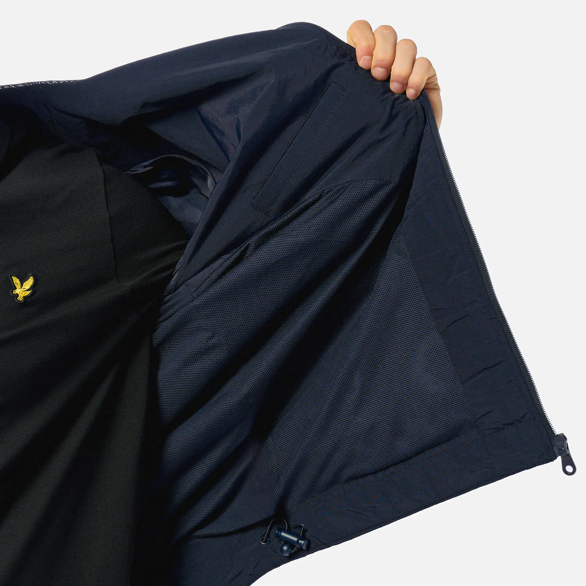 Lyle & Scott Zip Through Hooded Jacket Dark Navy