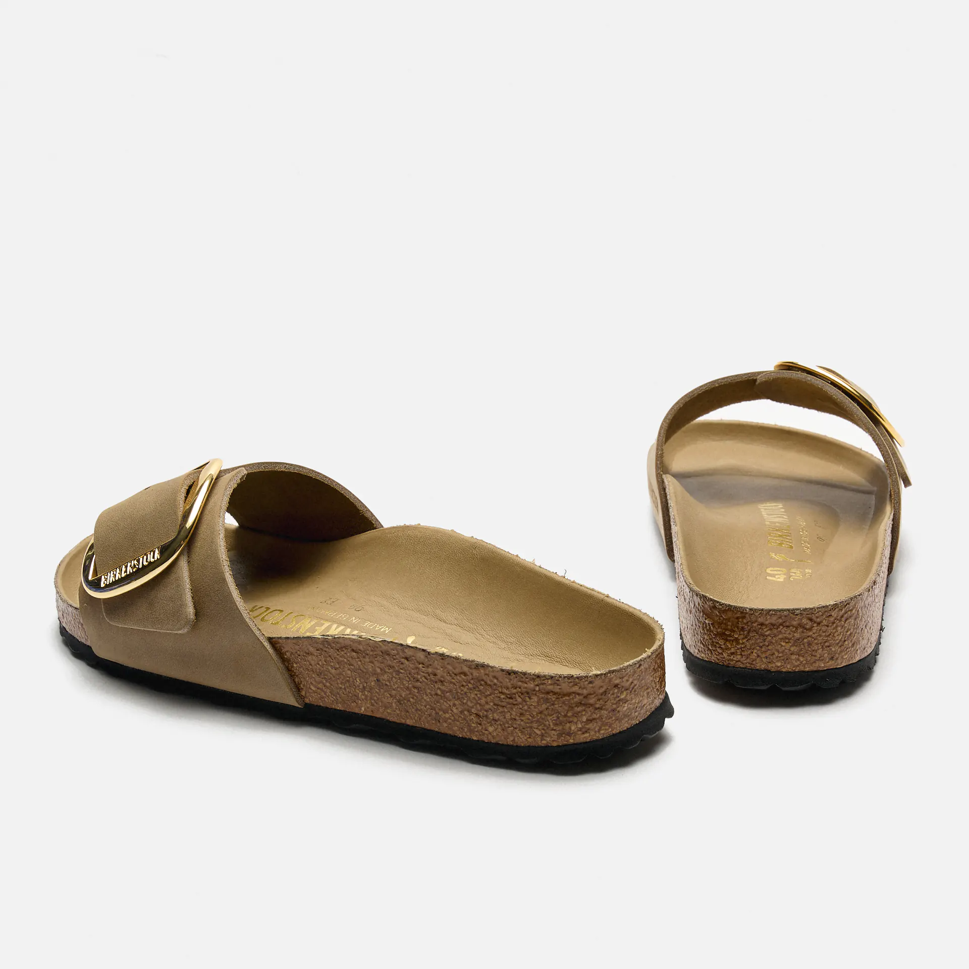 Birkenstock Madrid Big Buckle Natural Oiled Leather (Narrow Fit) Sandals Tobacco Brown