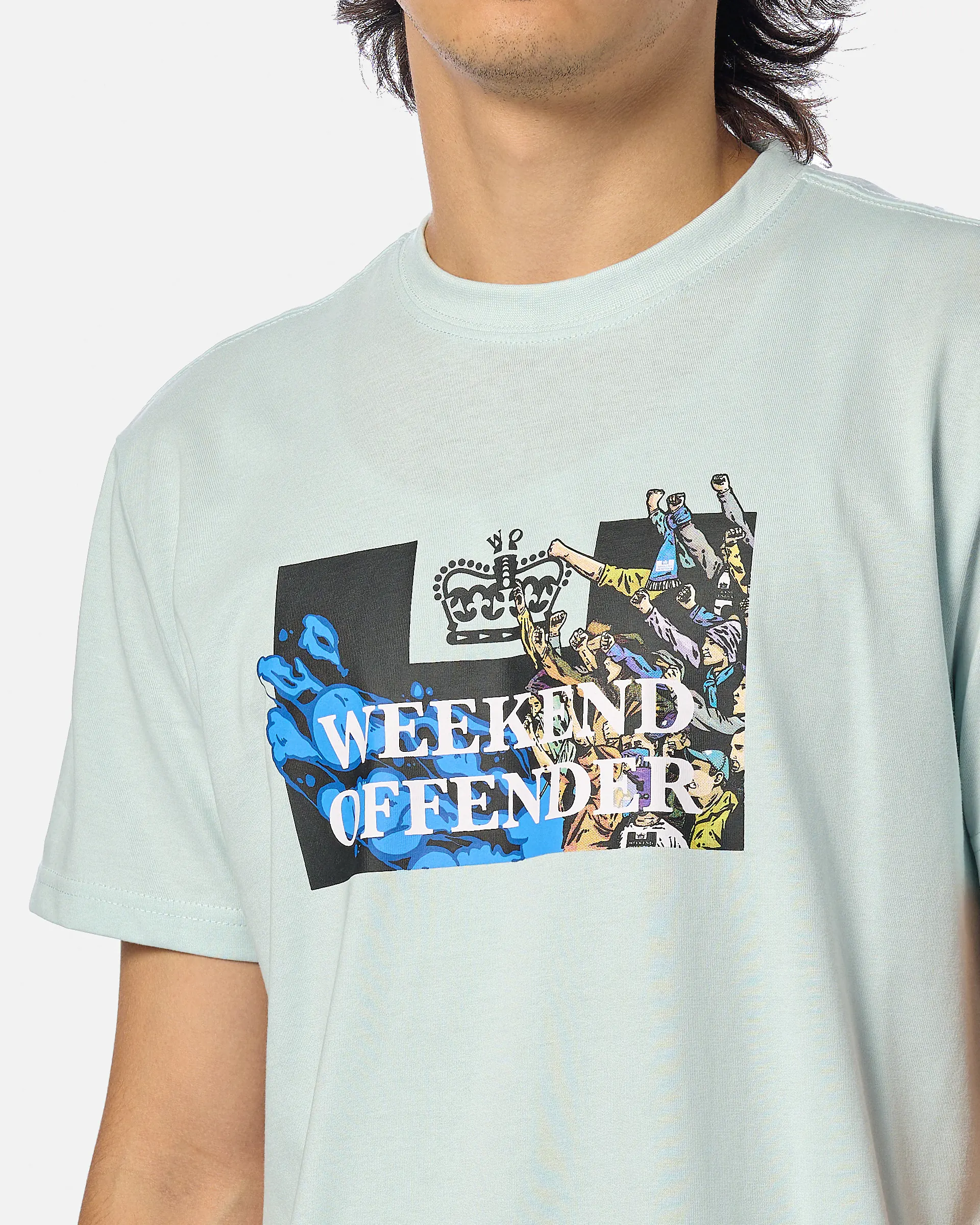 Weekend Offender Molazza T-Shirt Sea Spray Blue