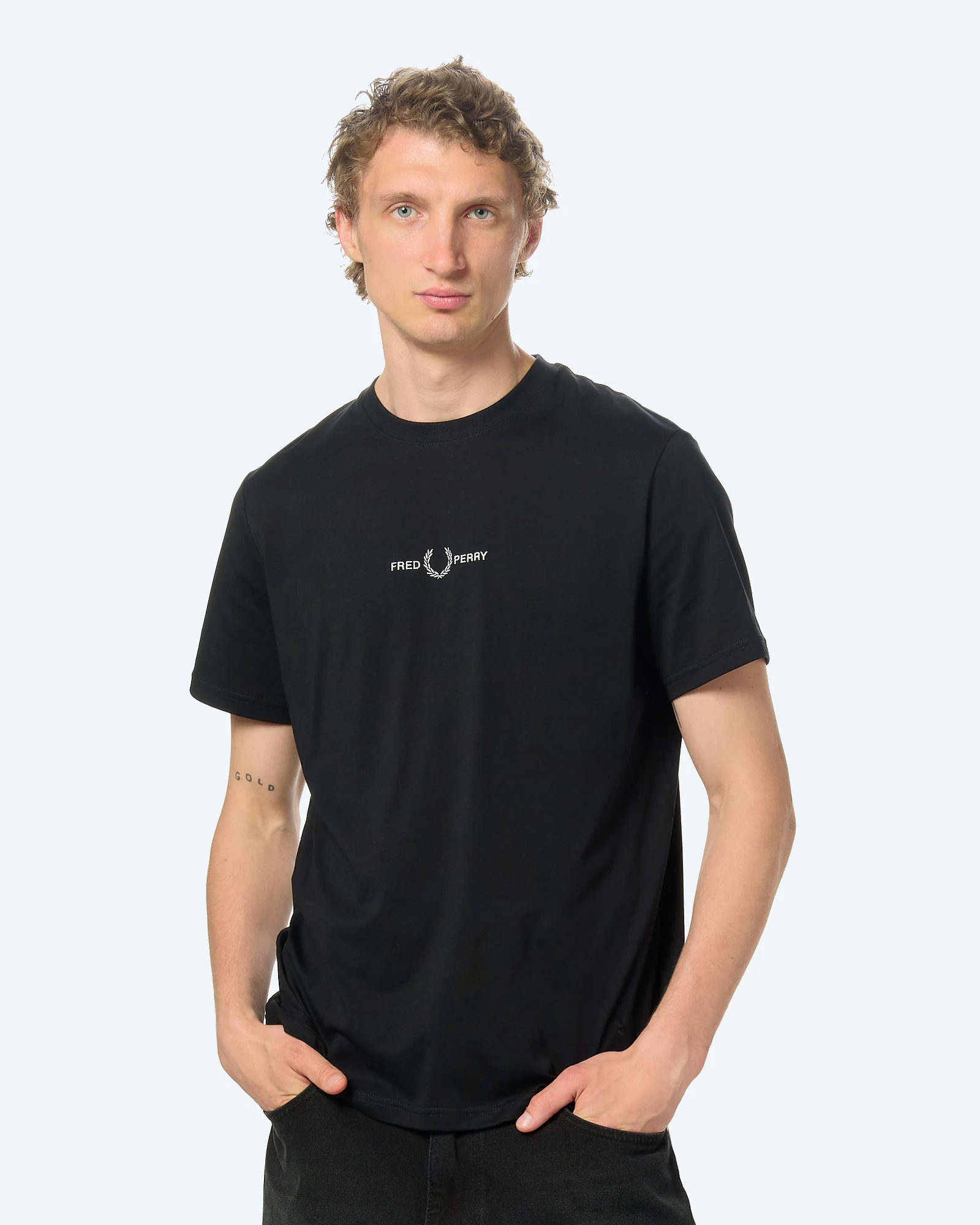 Fred Perry Embroidered T-Shirt Black