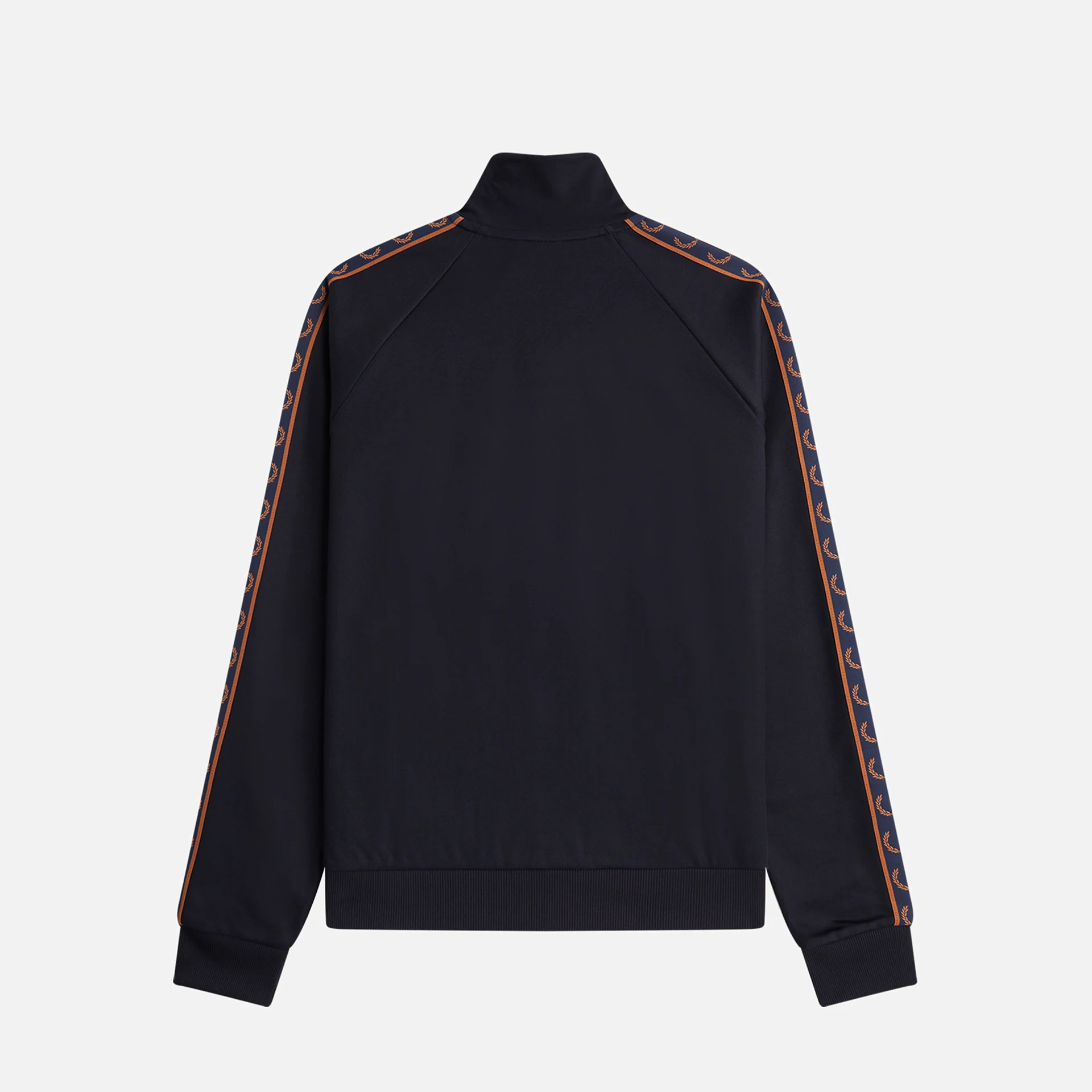 Fred Perry Contrast Taped Track Jacket Navy/Nut Flakes