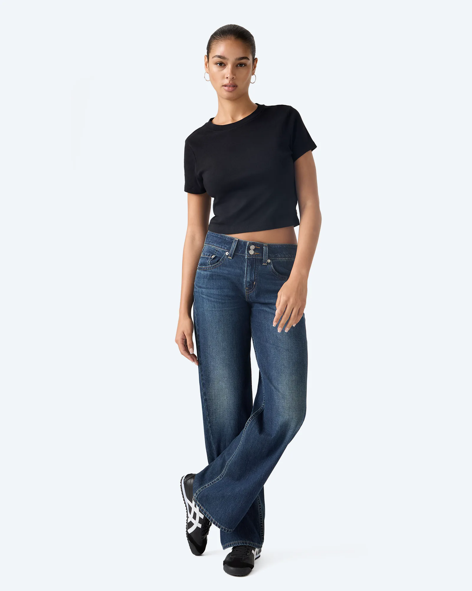 Superlow Loose Dark Indigo Worn in Jeans Grounded Optimism