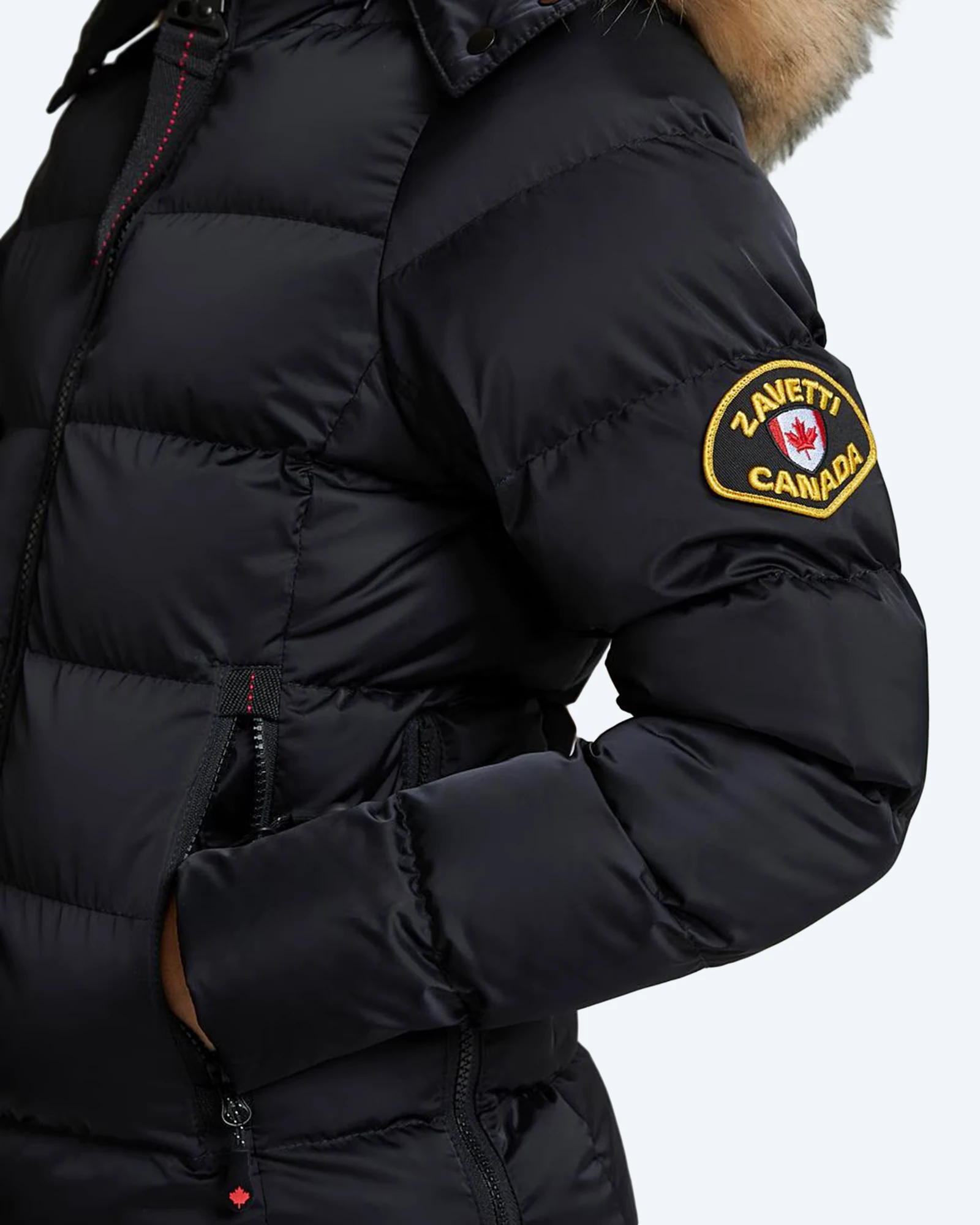 Zavetti Canada Virna Slimline Puffer Jacket Black