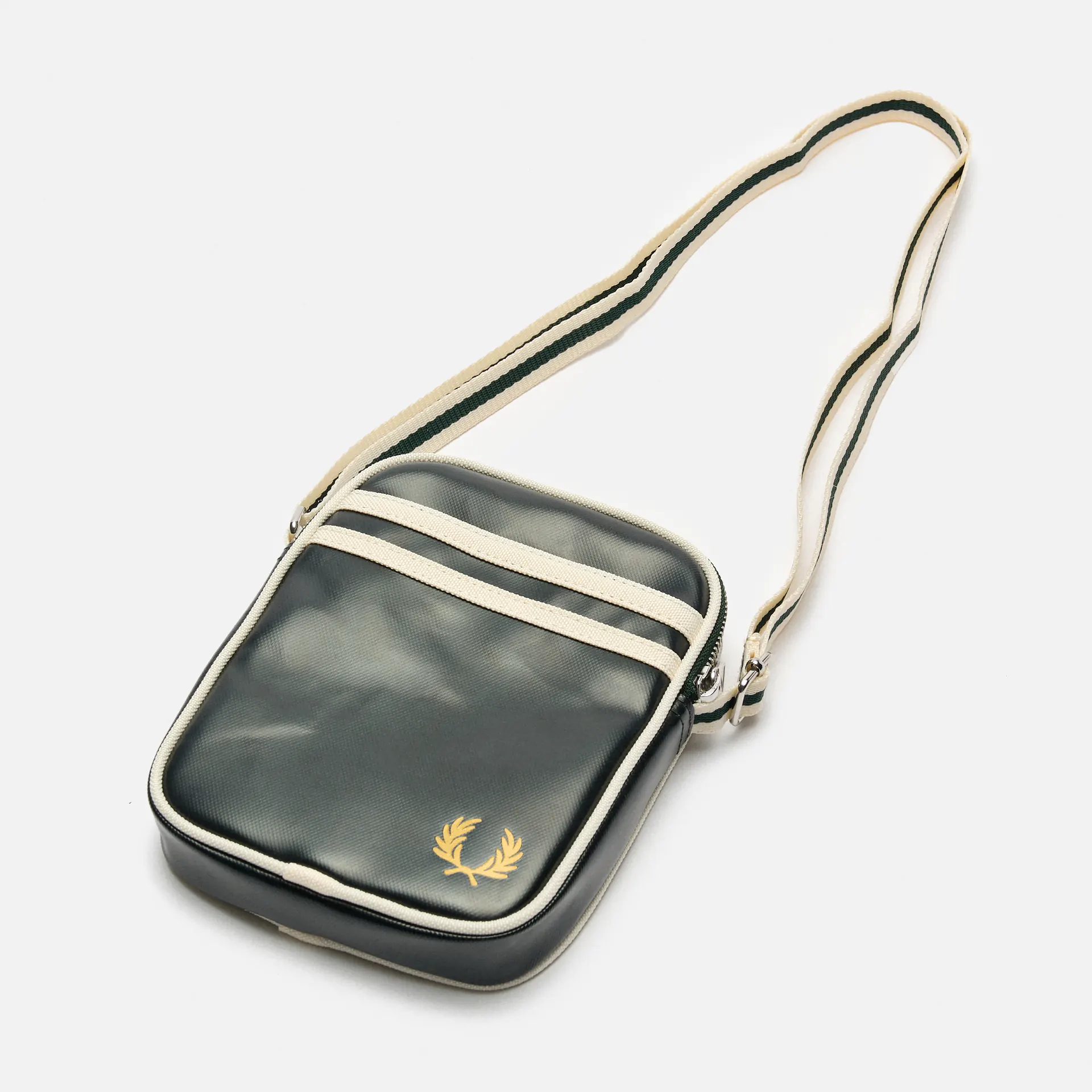 Fred Perry Classic Small Side Bag Night Green/Ecru