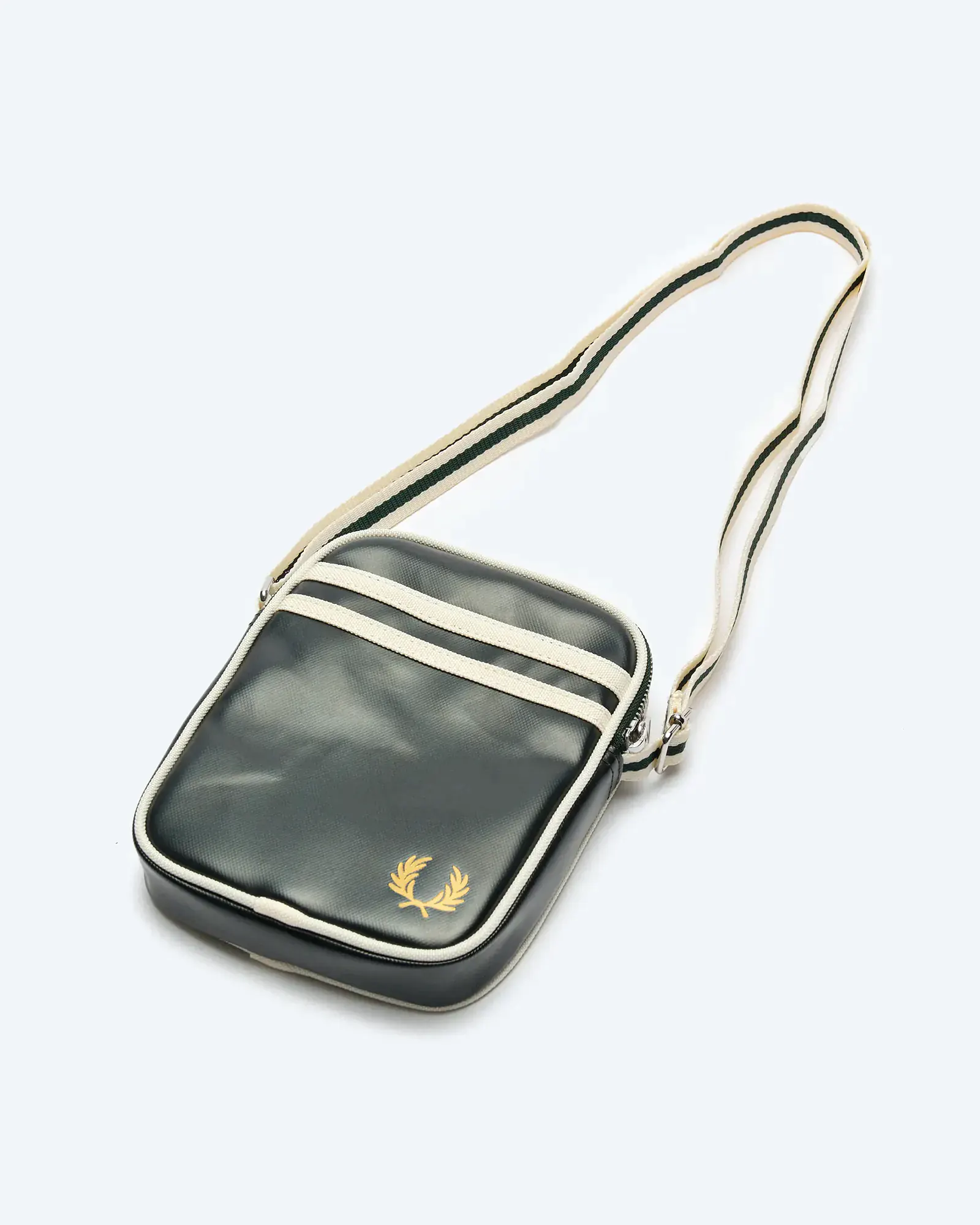 Fred Perry Classic Small Side Bag Night Green/Ecru Fred Perry Classic Small Side Bag Night Green/Ecru