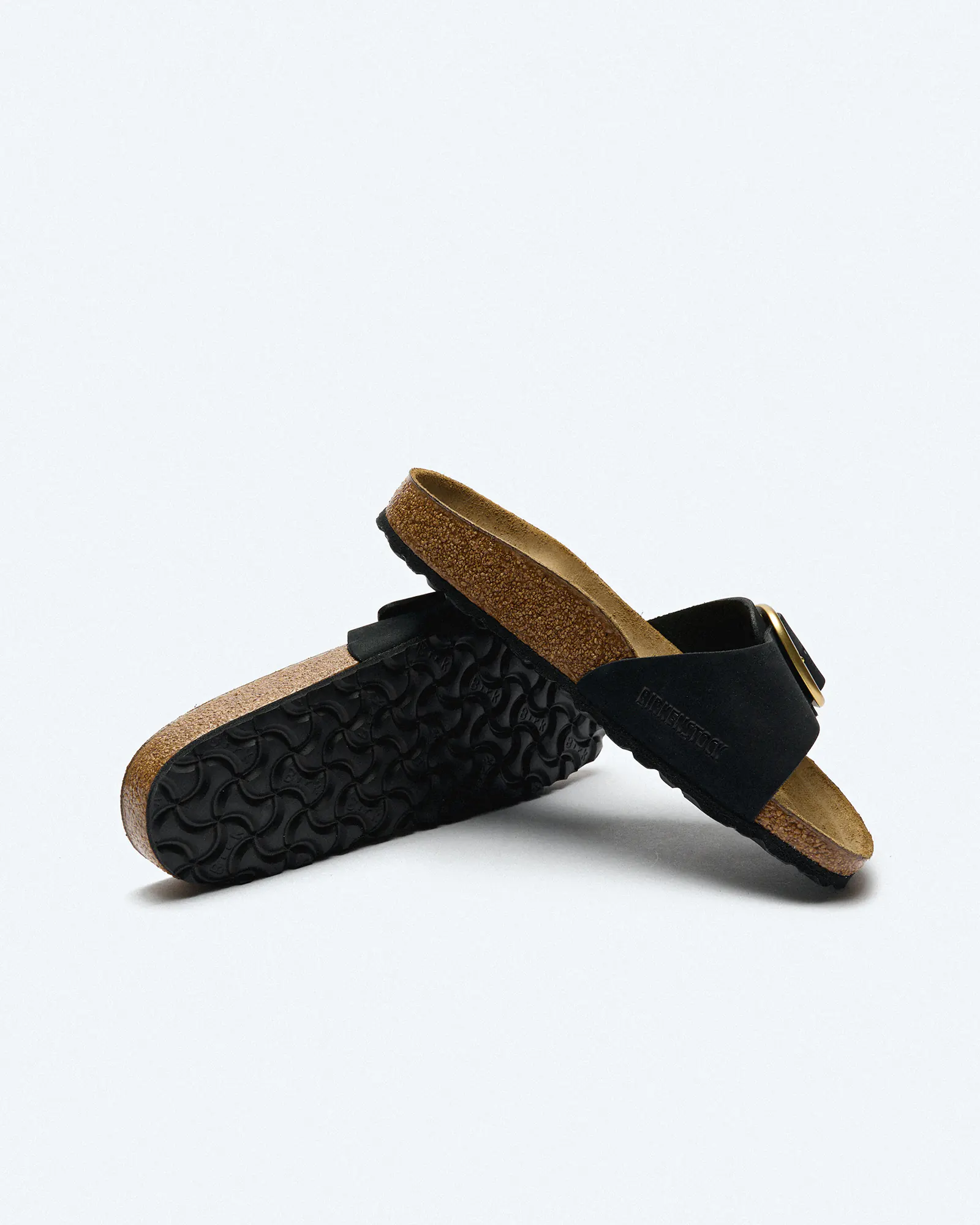Birkenstock Madrid Big Buckle Nubuk Leather (Narrow Fit) Sandals Black Birkenstock Madrid Big Buckle Nubuk Leather (Narrow Fit) Sandals Black