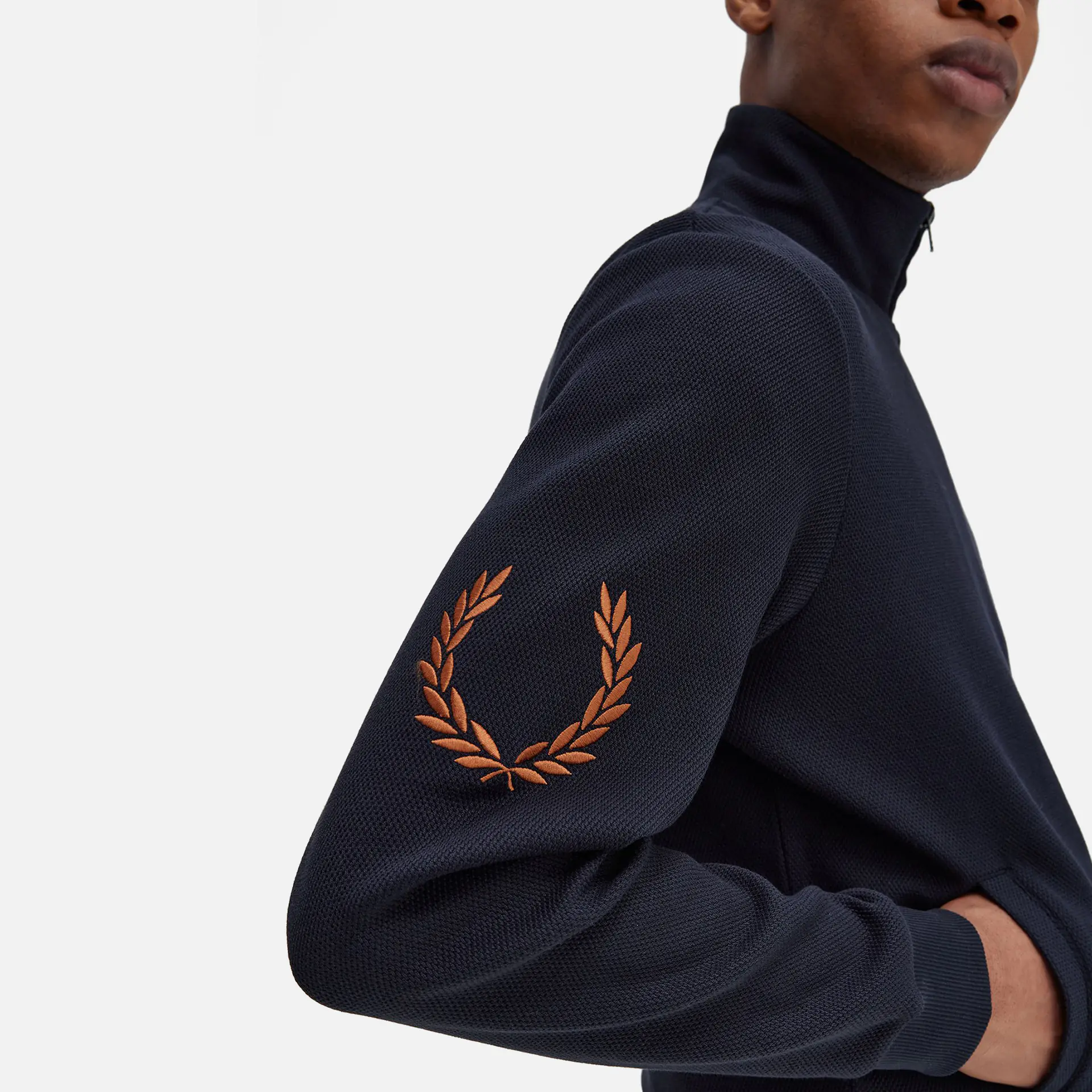 Fred Perry Laurel  Wreath Sleeve Track Jacket Navy