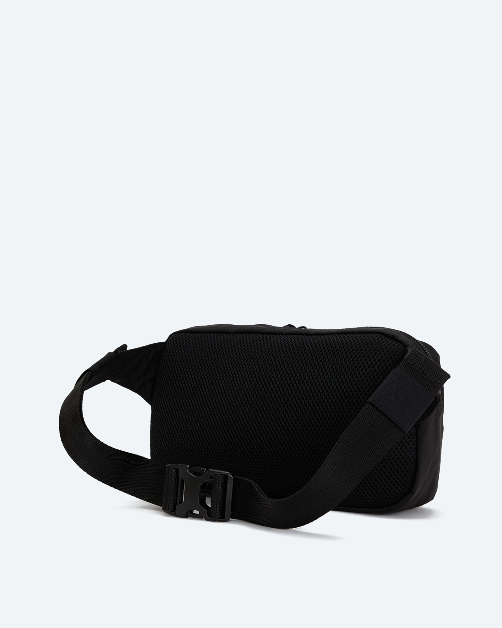 Crinkle Nylon Crossbody Bag Black
