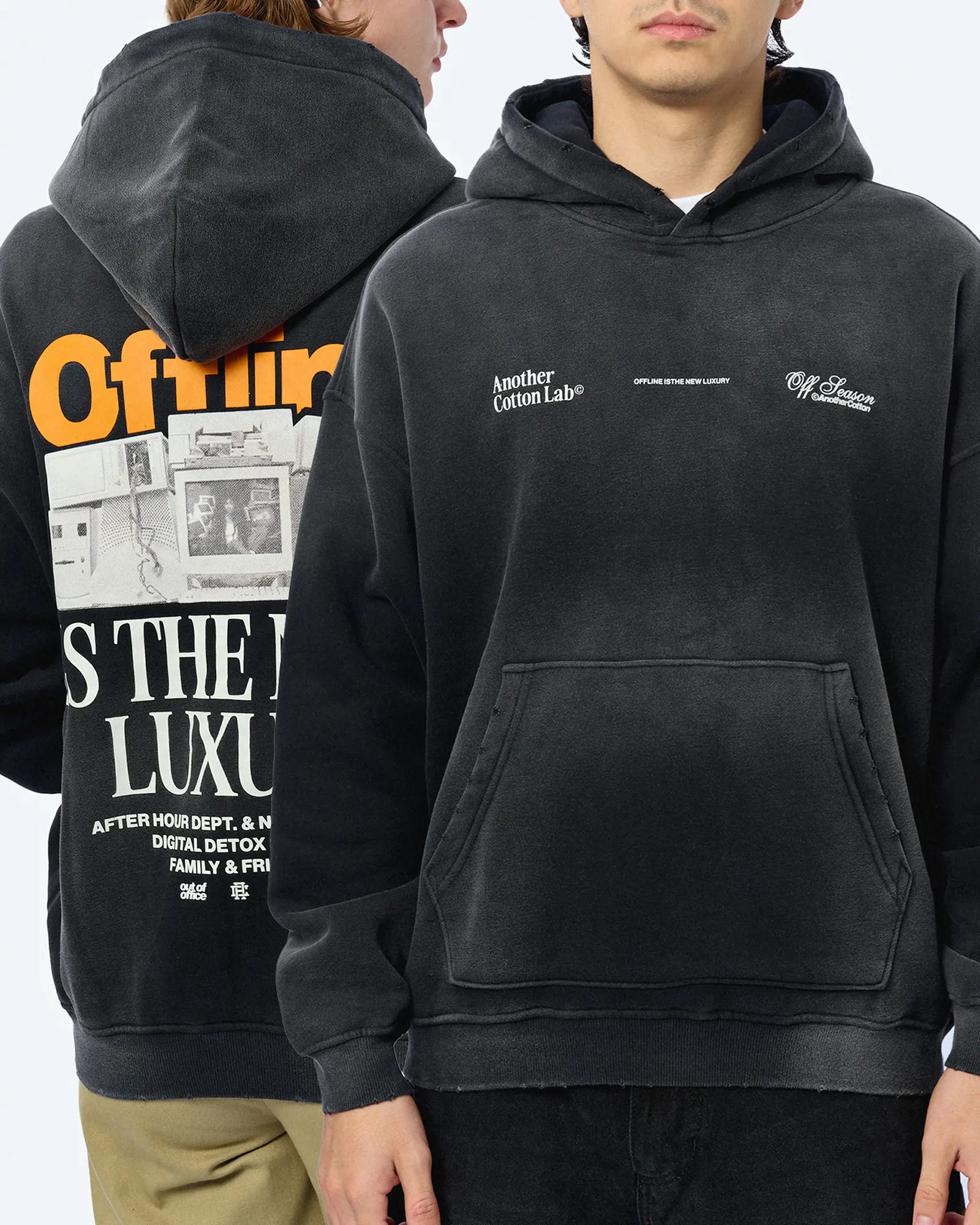 Another Cotton Offline Luxury Oversized Hoodie Black
