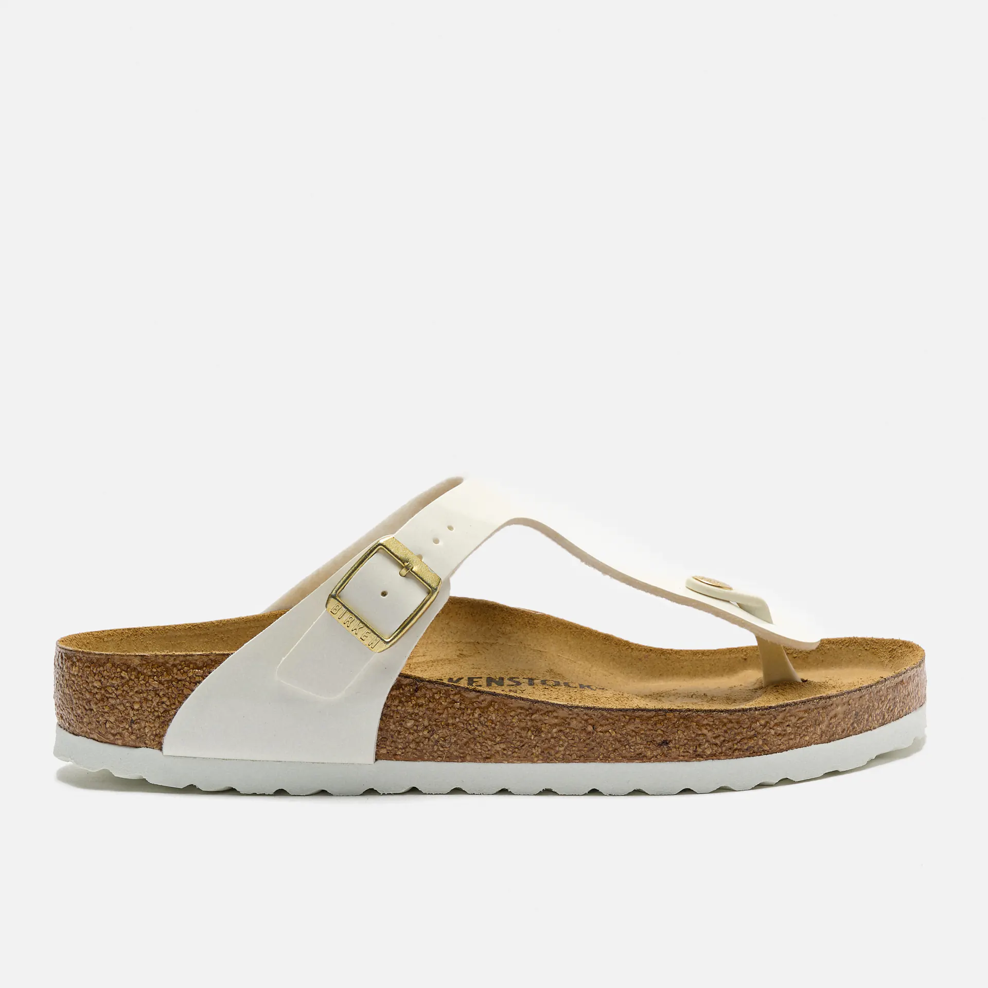 Birkenstock Gizeh Birko-Flor (Regular Fit) Sandals Patent White