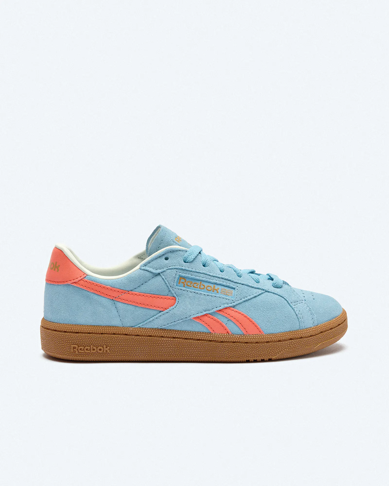 Reebok Club C Grounds UK Sneaker Softblue/Super Charged Coral/Gum Reebok Club C Grounds UK Sneaker Softblue/Super Charged Coral/Gum