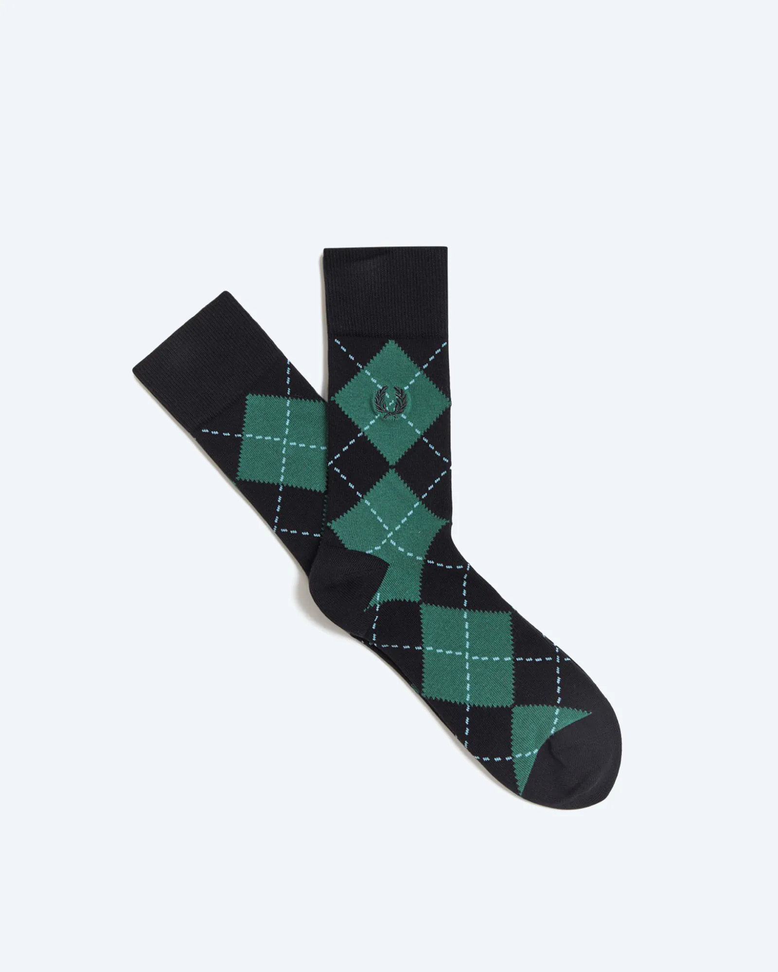 Argyle Jacquard Sock Sport Green