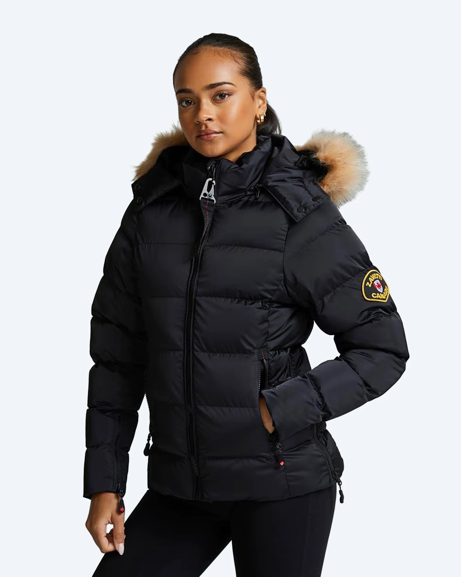 Zavetti Canada Virna Slimline Puffer Jacket Black