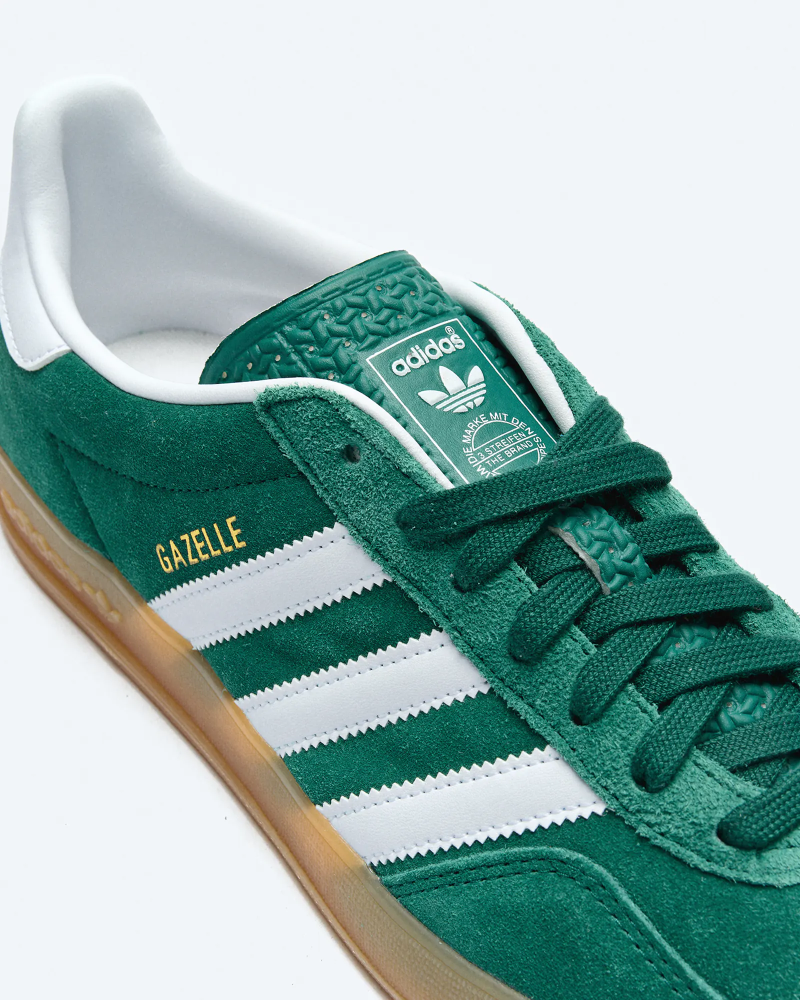 adidas Originals Gazelle Indoor Sneaker Collegiate Green/Footwear White/Gum adidas Originals Gazelle Indoor Sneaker Collegiate Green/Footwear White/Gum