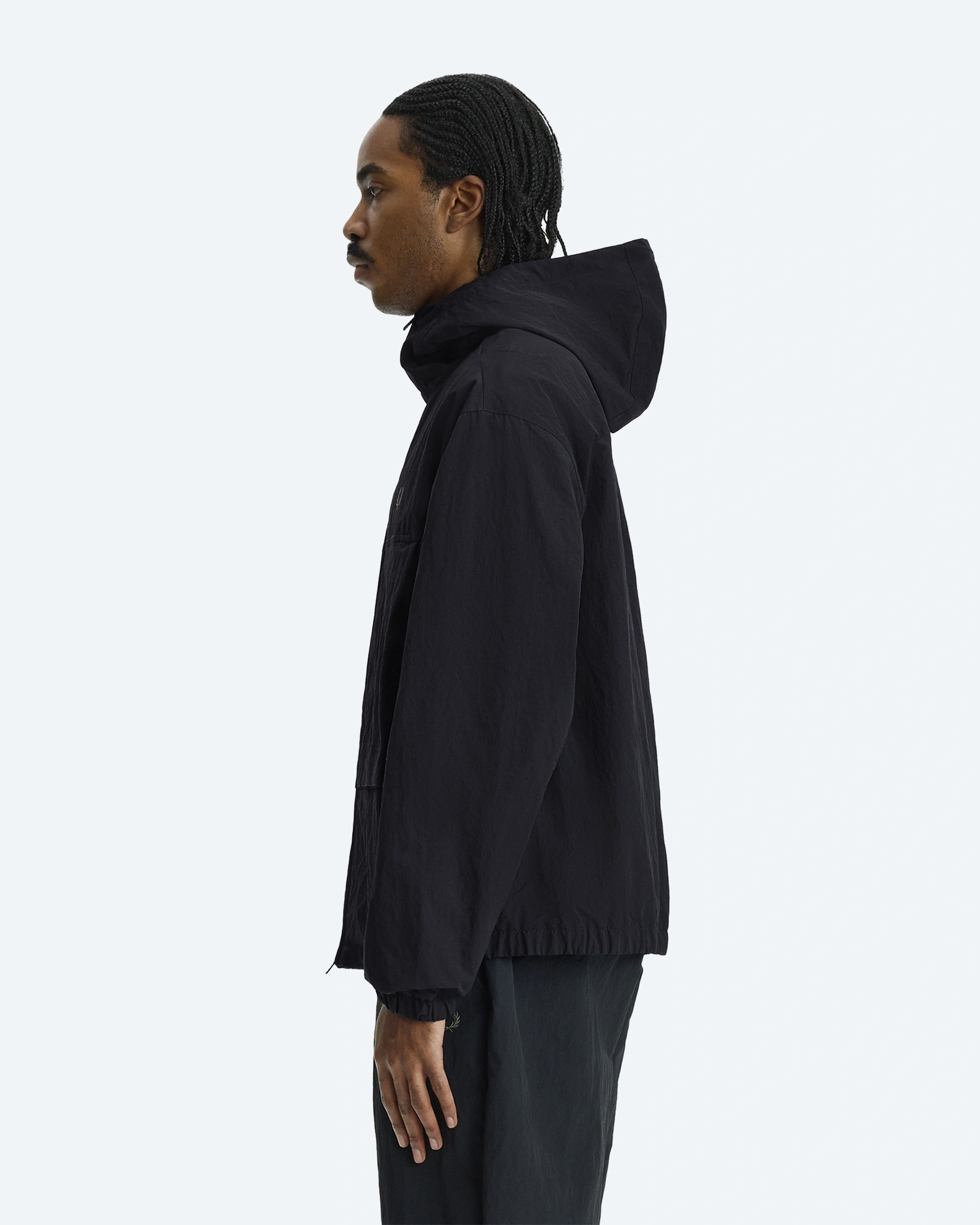 Boxy Hooded Jacket Black