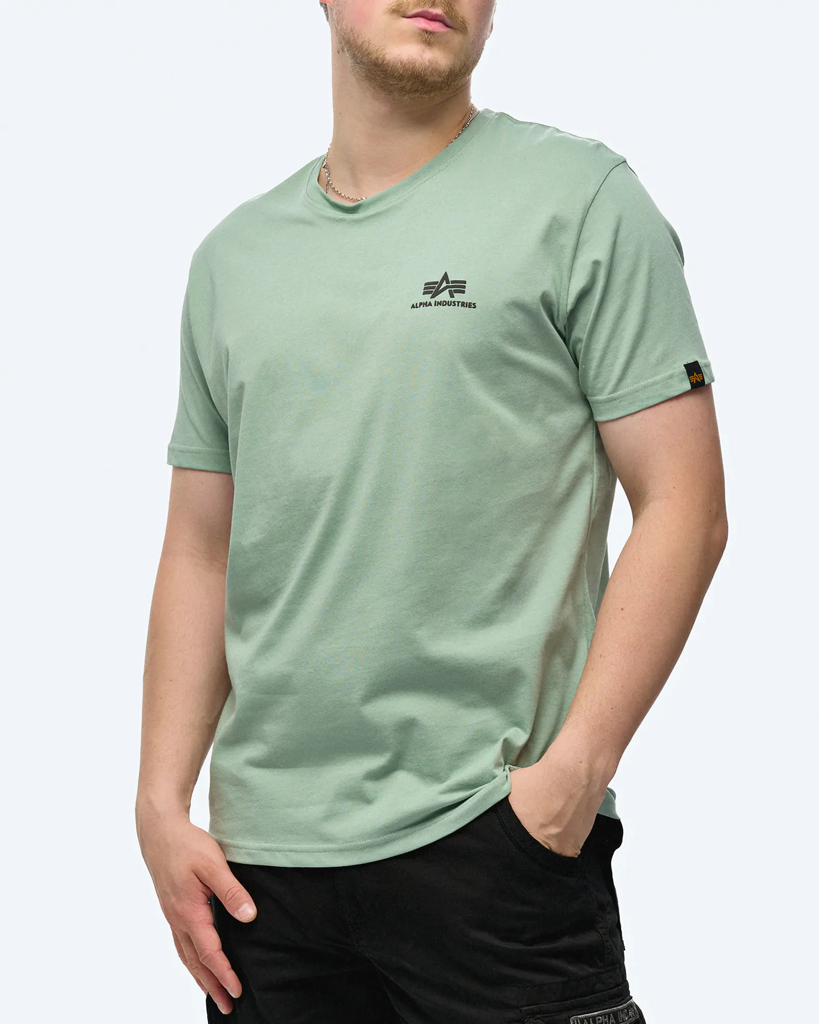 Alpha Industries Basic T-Shirt Small Logo Dusty Green Alpha Industries Basic T-Shirt Small Logo Dusty Green