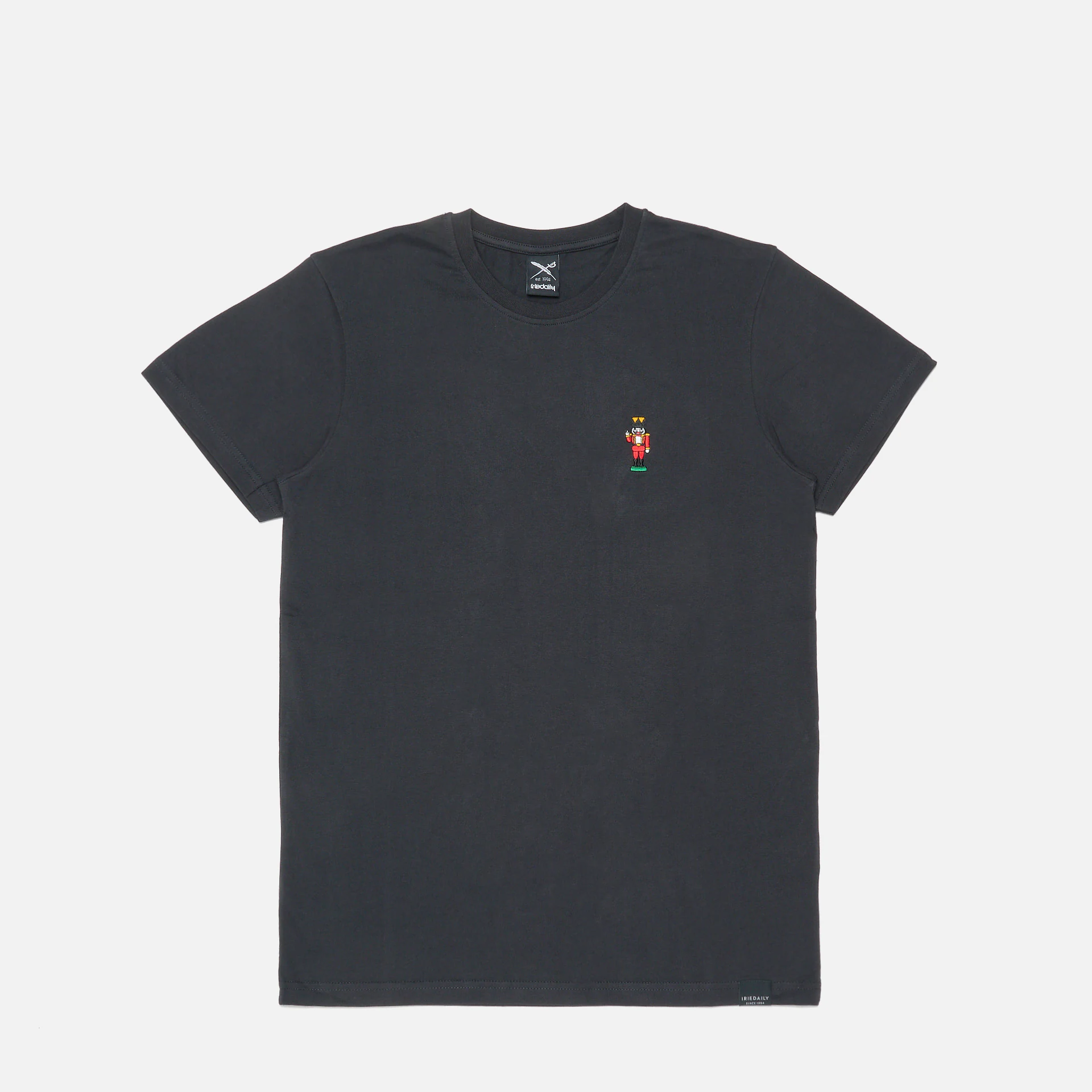 Iriedaily Nutcrax Embroidered T-Shirt Coal