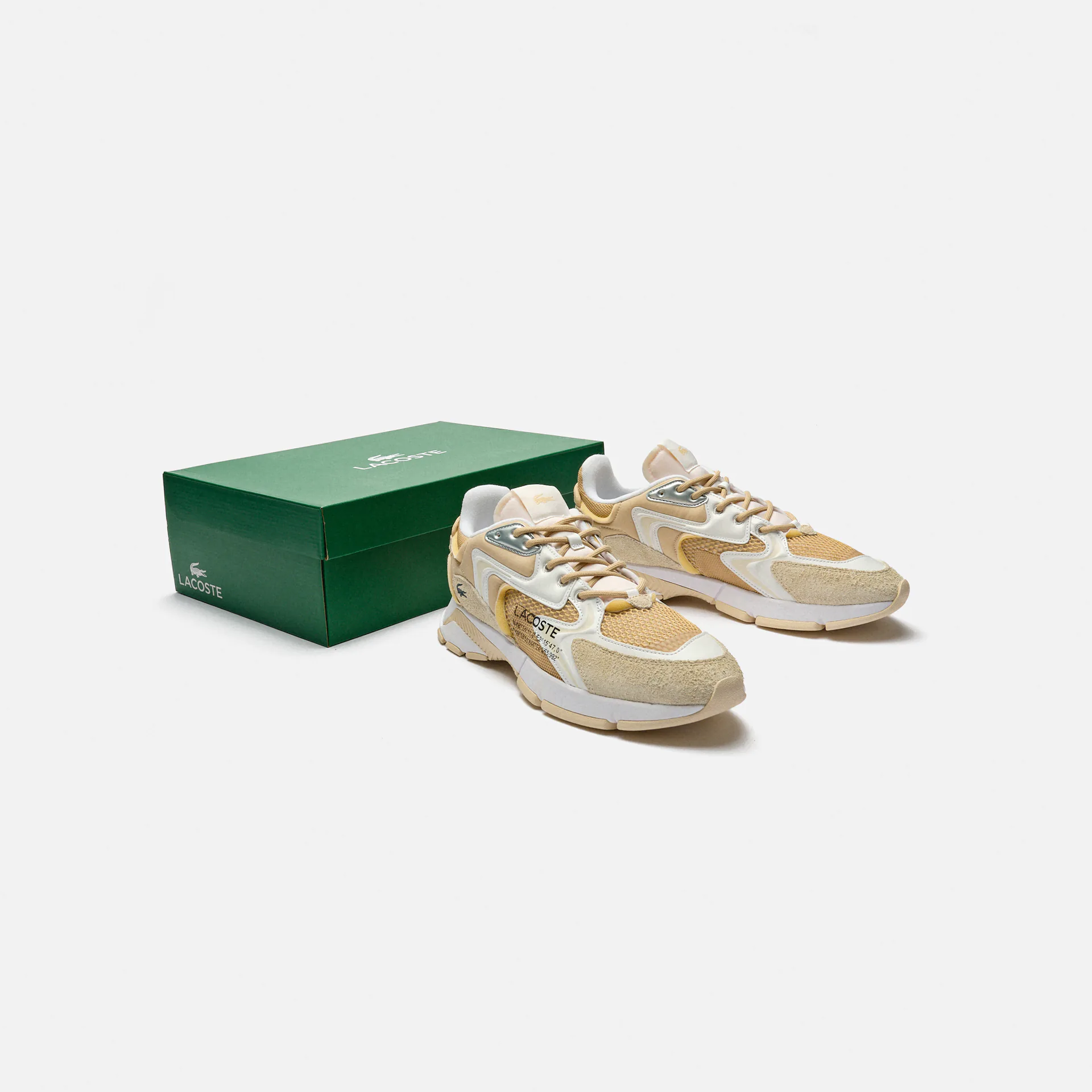 Lacoste L003 Neo Textile Sneaker Beige/White Lacoste L003 Neo Textile Sneaker Beige/White