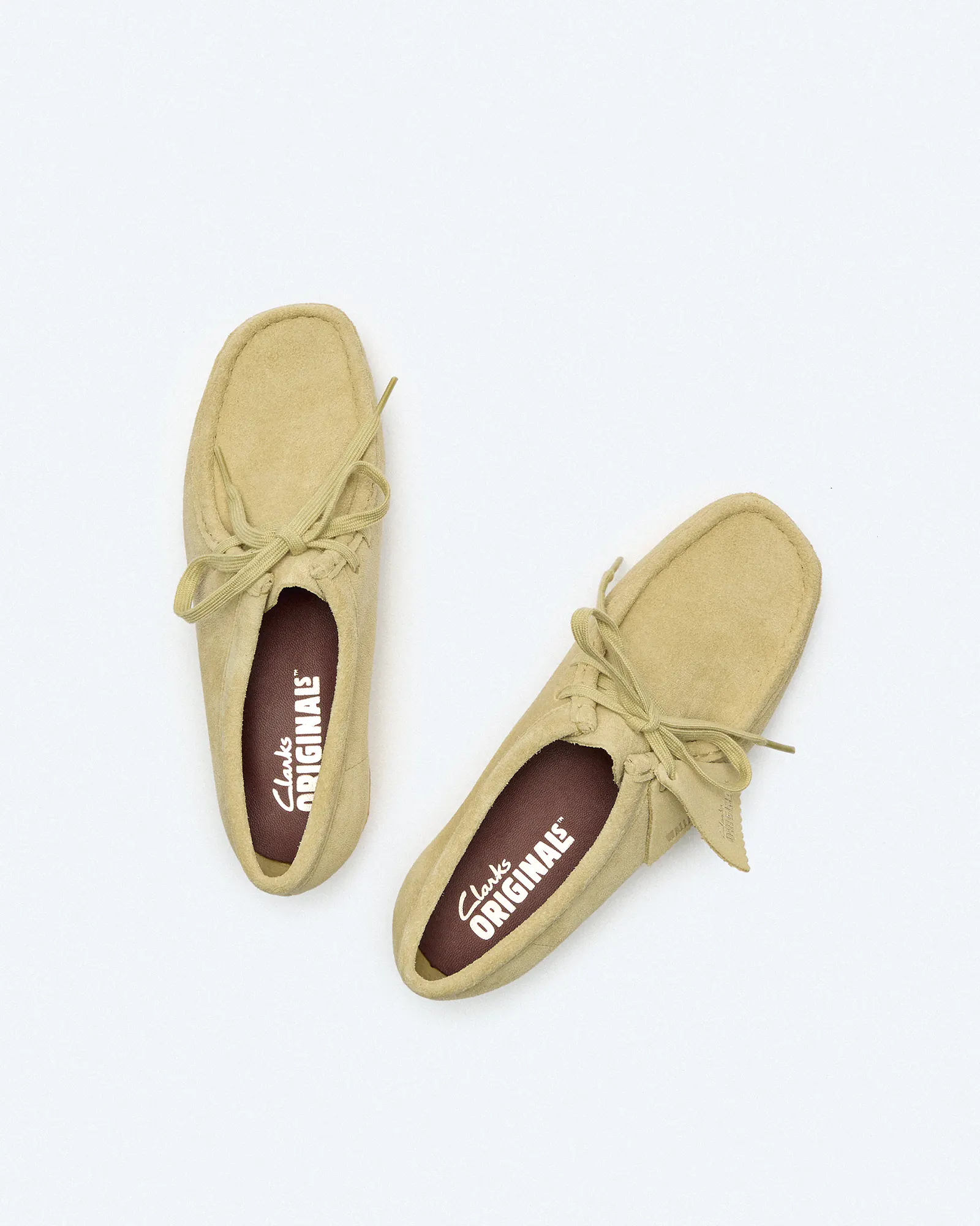 Clarks Women's Wallabee Suede Shoes Maple