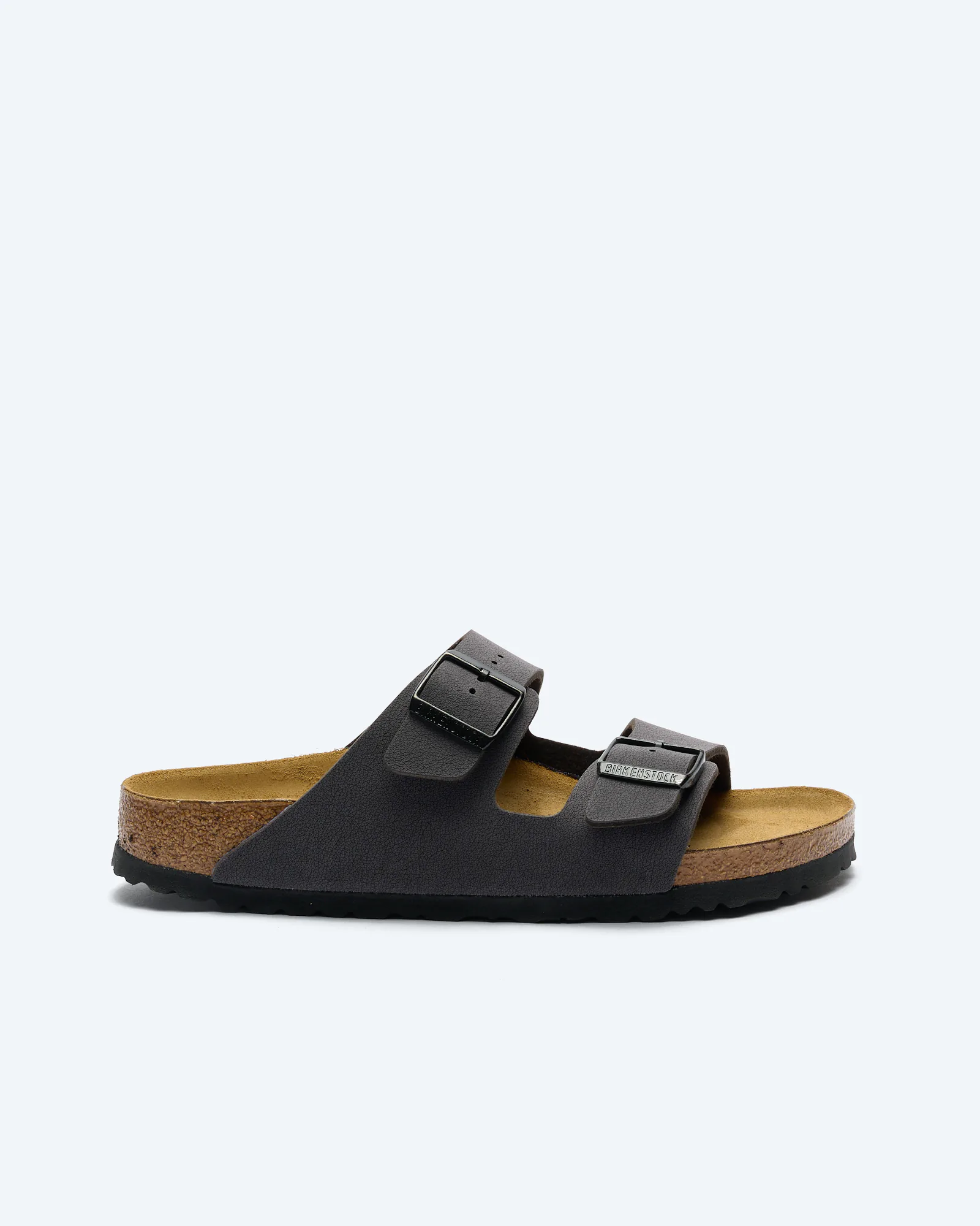 Arizona Birko-Flor Nubuk Leather Sandals Narrow Velvet Gray/Black Buckles