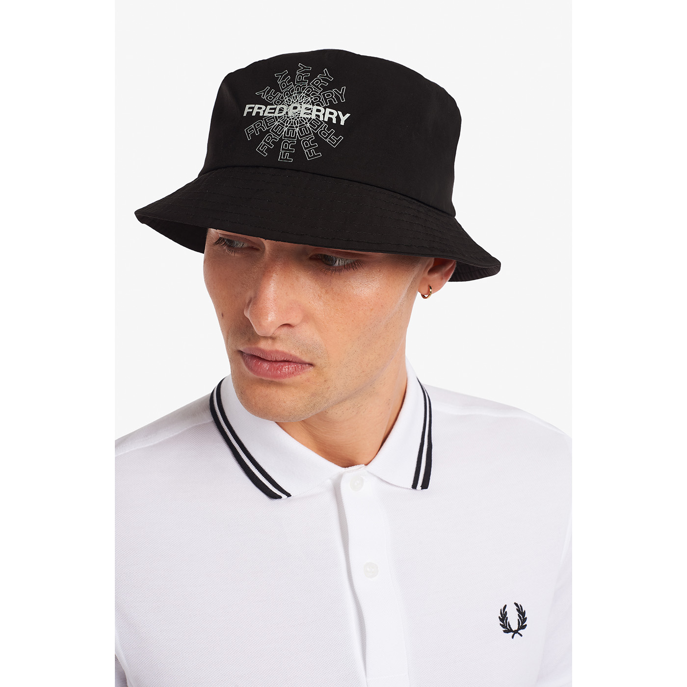 Fred Perry Bucket Hat Black Black L HW3657102L