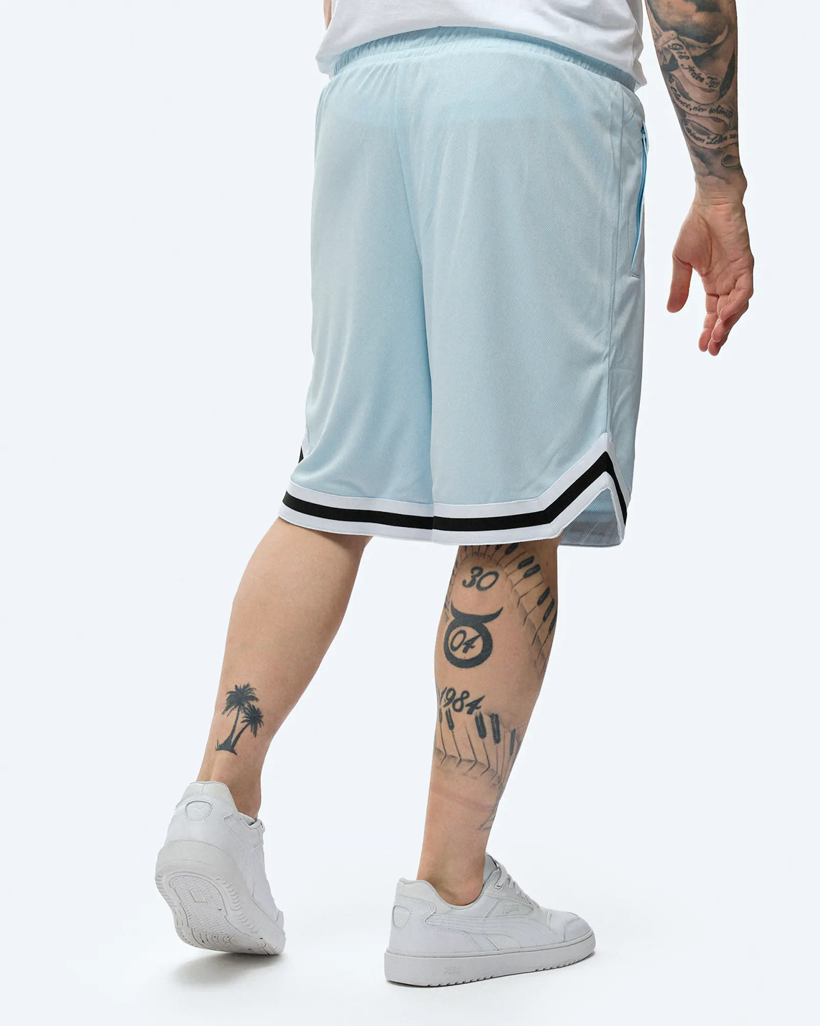 PEGADOR Lansing Basketball Shorts Baby Blue
